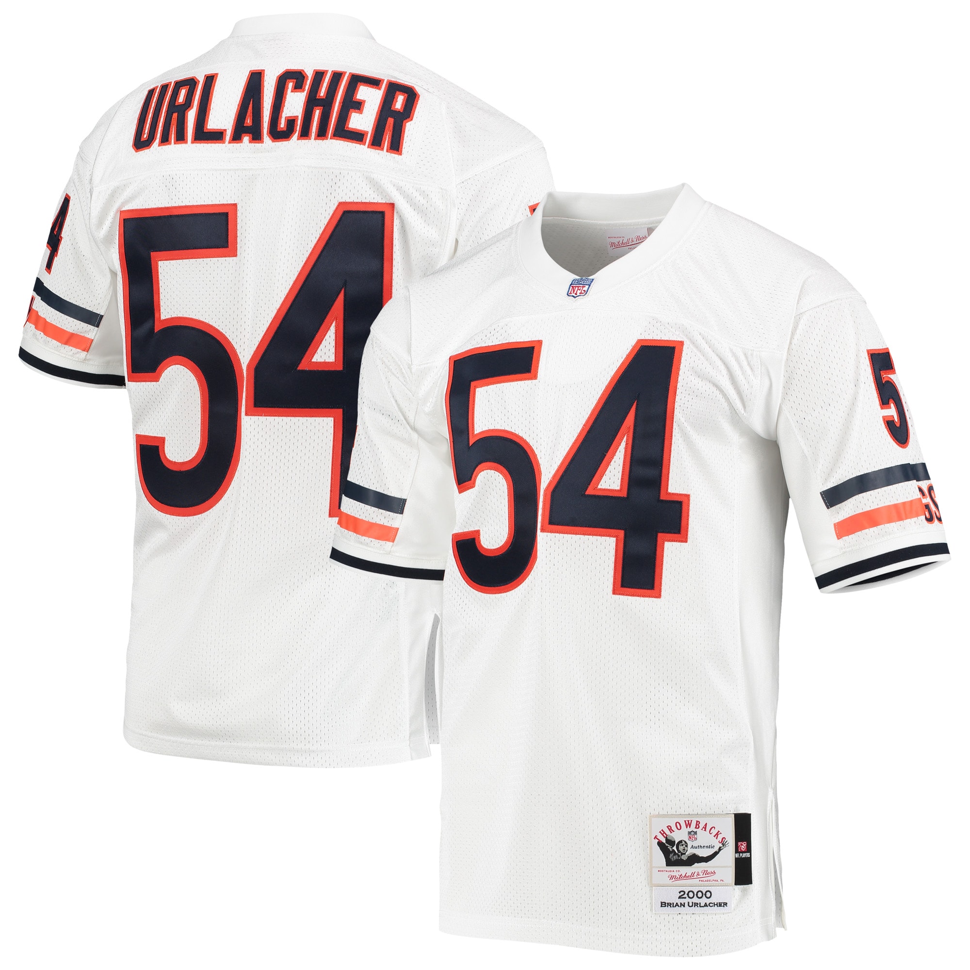 Brian Urlacher Chicago Bears  2000 Authentic Throwback Retired Player Jersey - White