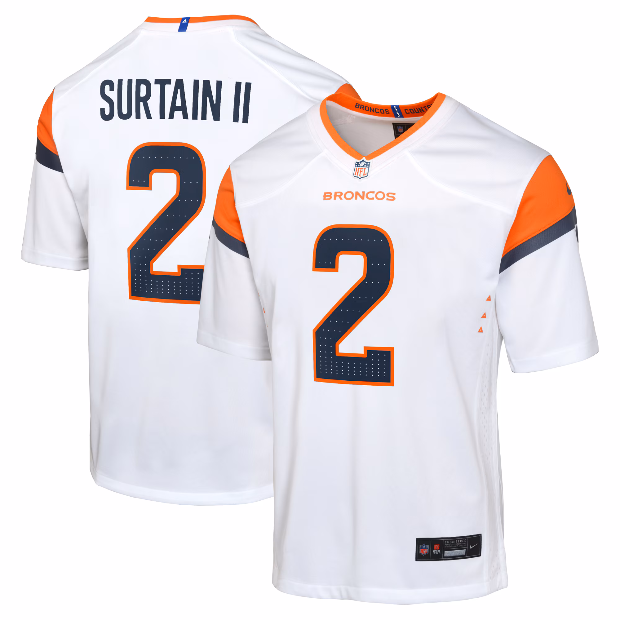 Patrick Surtain II Denver Broncos Youth Mile High Collection Game Jersey - Navy