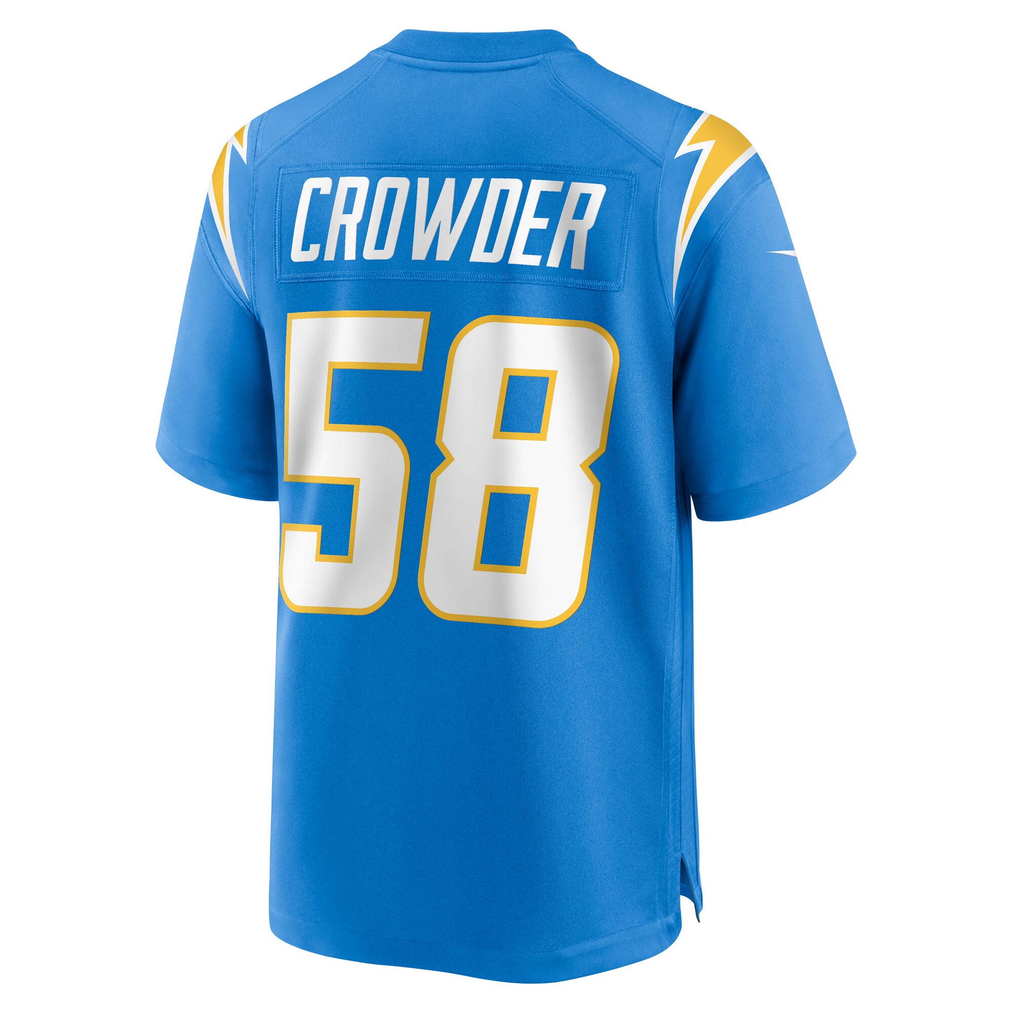 Tae Crowder Los Angeles Chargers Team Game Jersey - Powder Blue