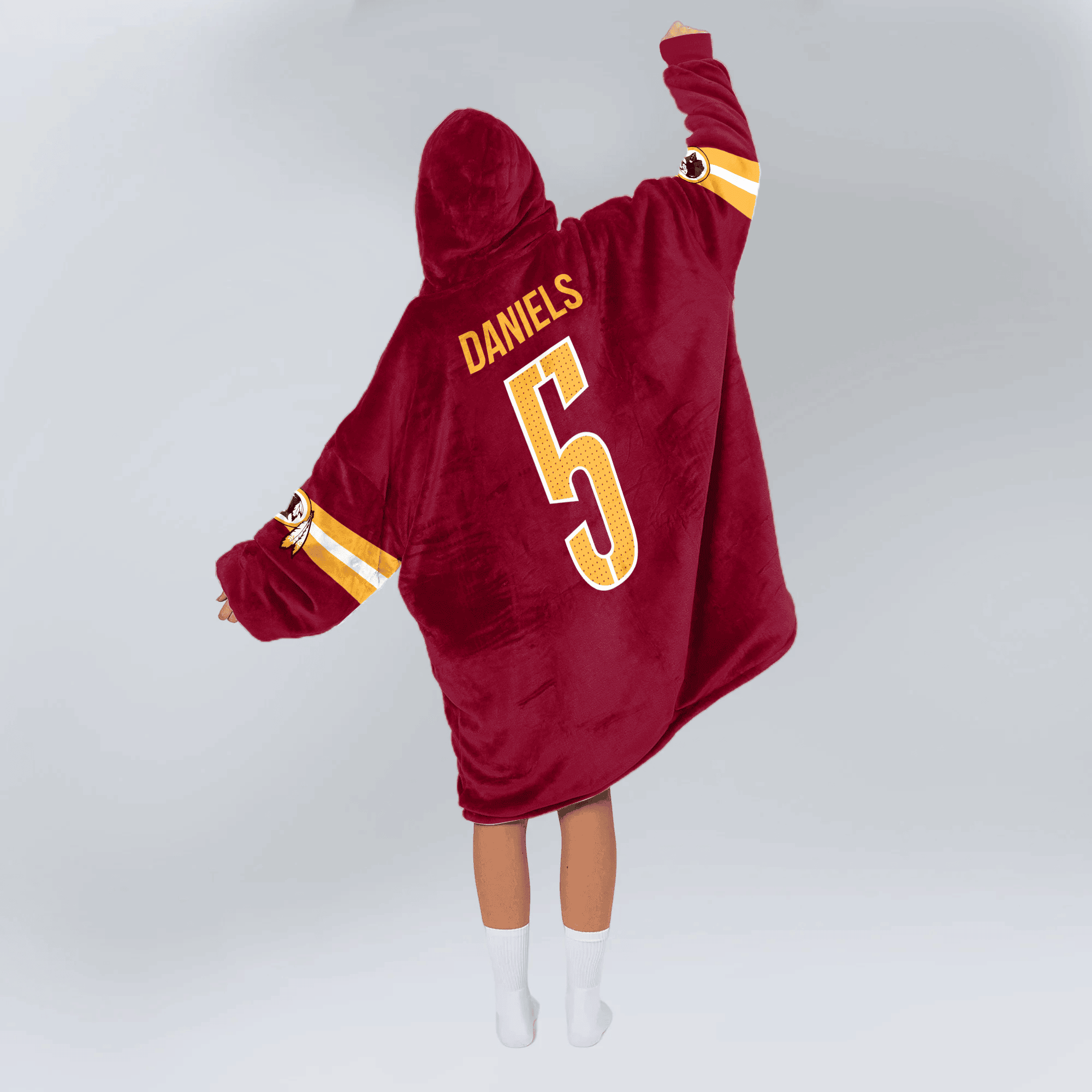 Adult J.D 5 Washington Football Unisex Blanket Hoodie