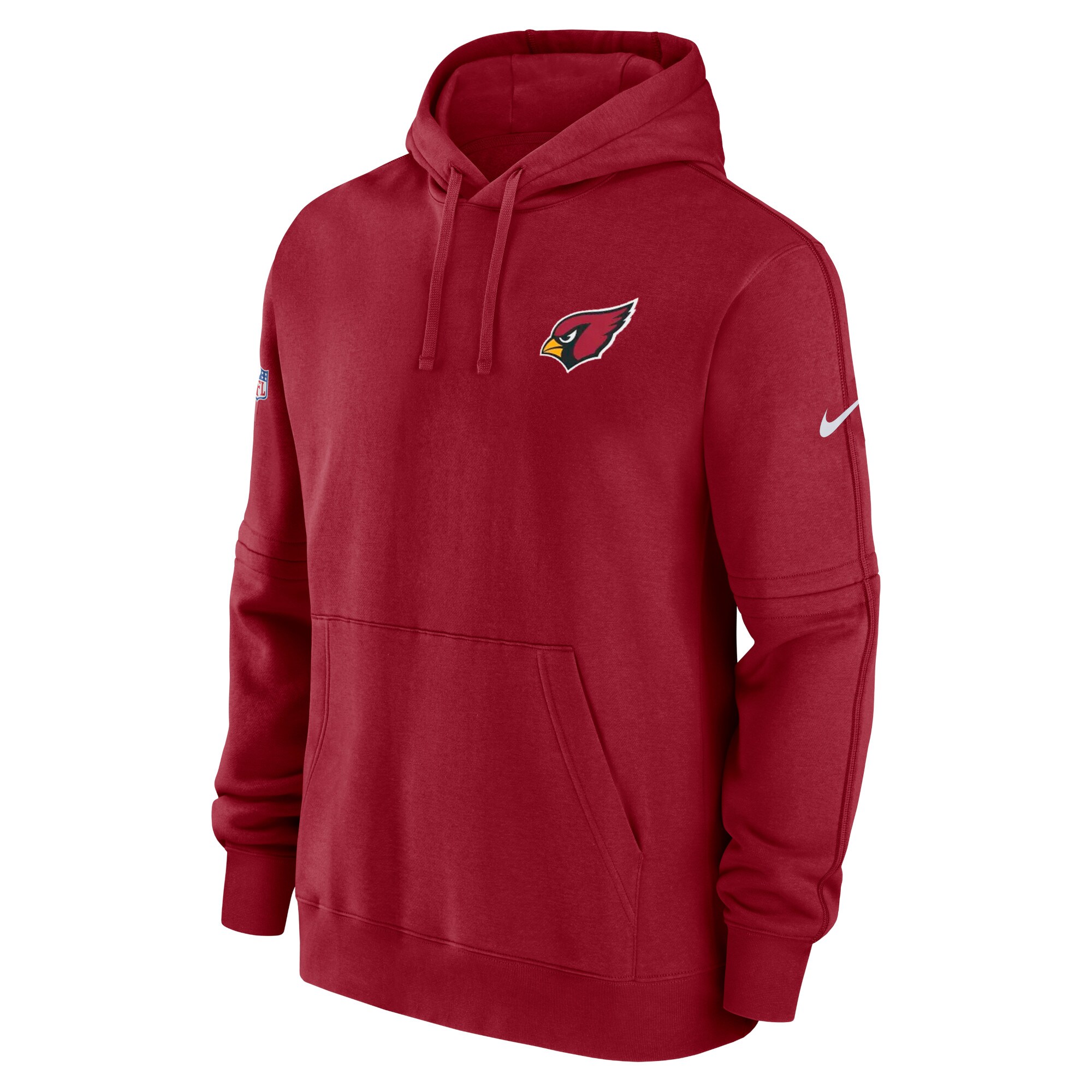 Arizona Cardinals  Sideline Club Fleece Pullover Hoodie - Cardinal