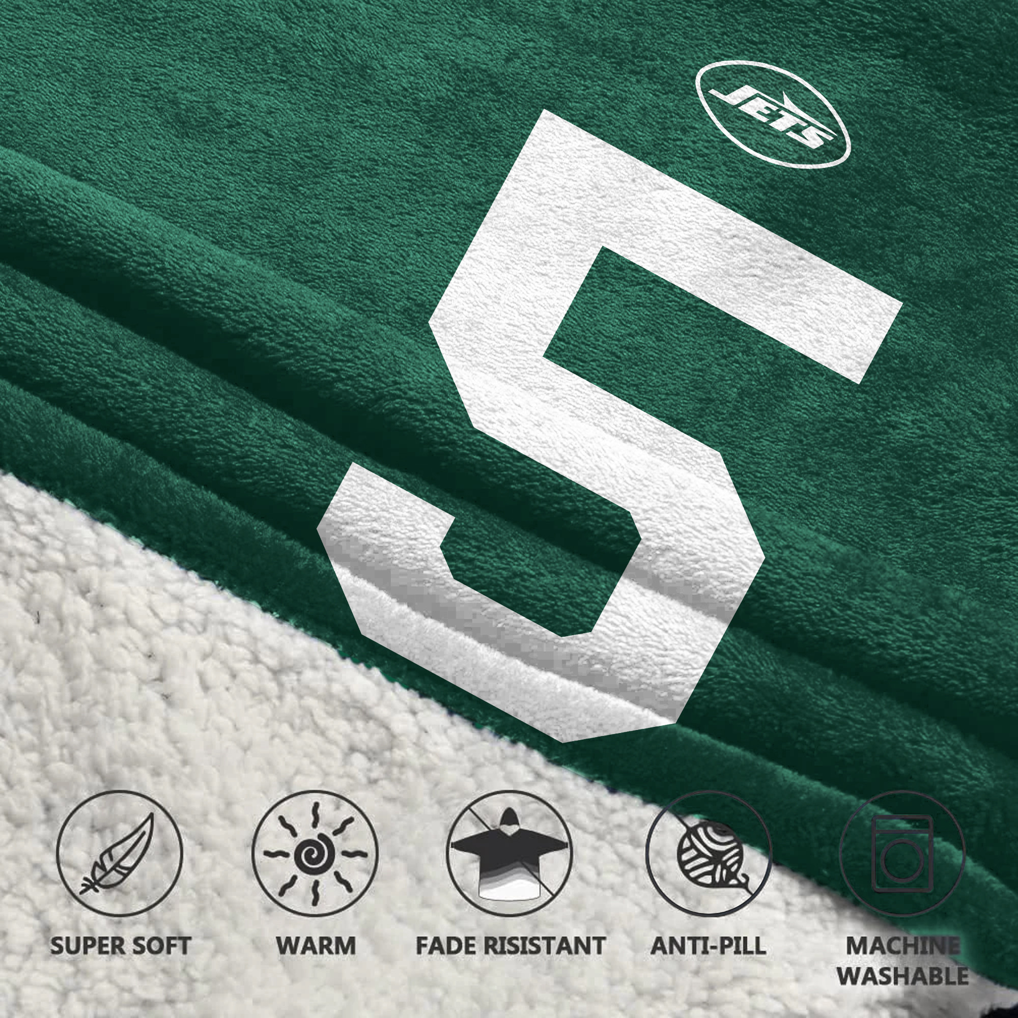 Adult GW 5 New York Football Unisex Blanket Hoodie