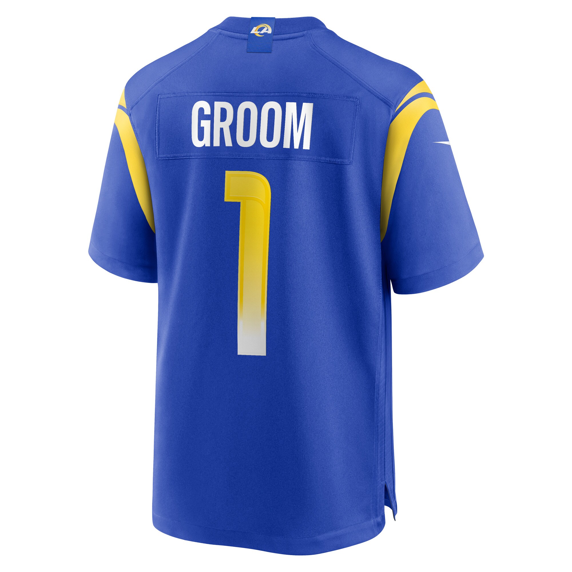 Number 1 Groom Los Angeles Rams Game Jersey - Royal