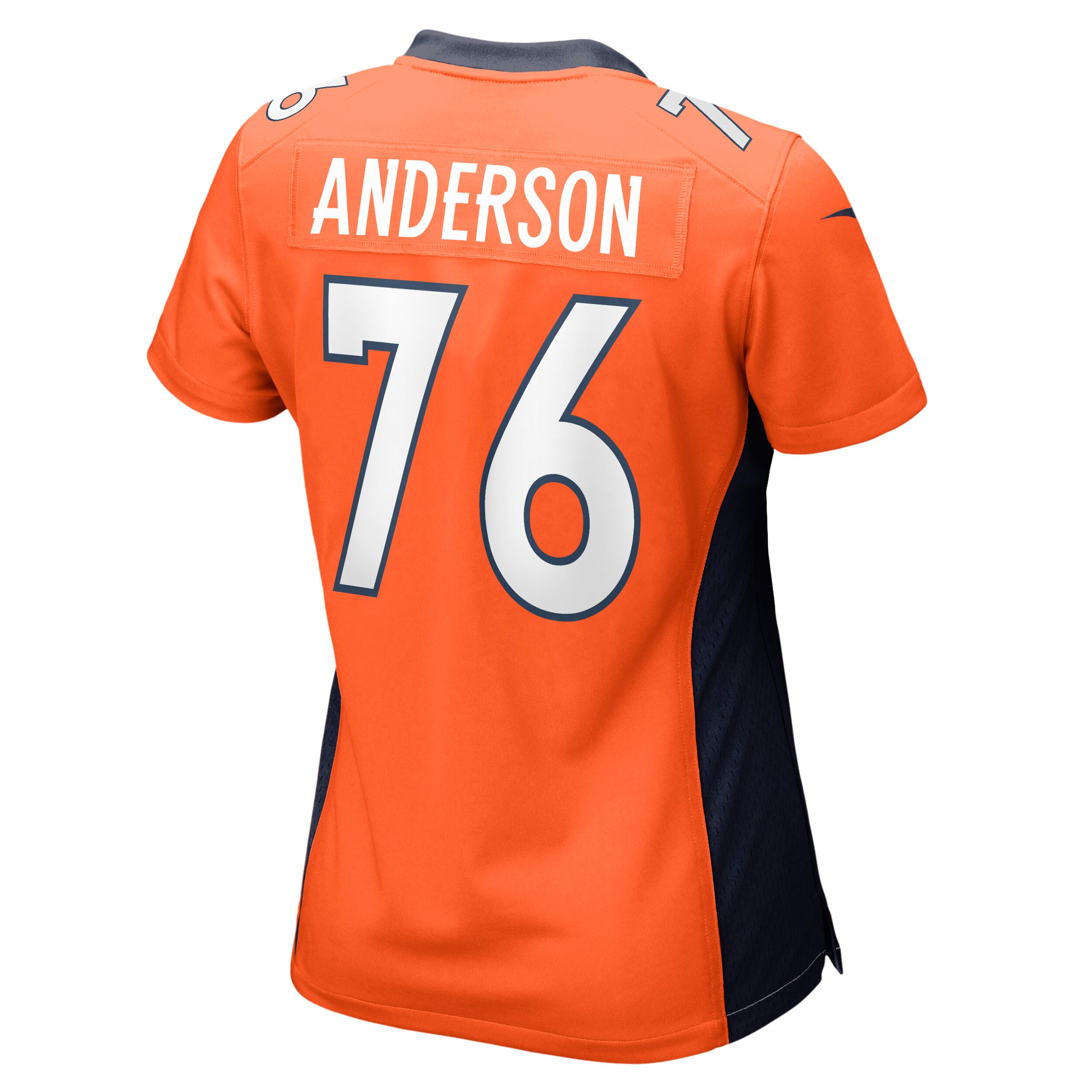 Calvin Anderson Denver Broncos  Women's Game Jersey - Orange