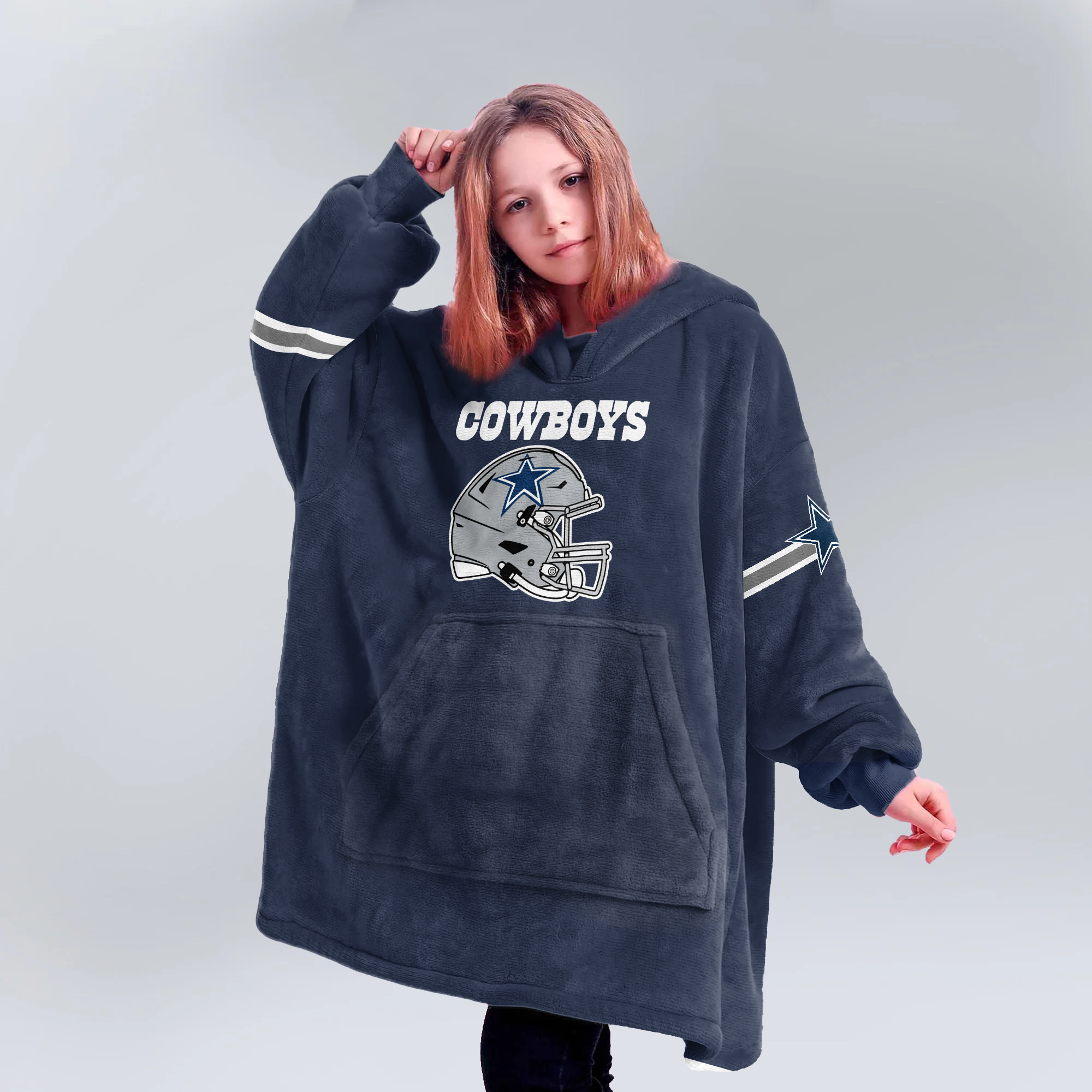 Adult Dallas Football Unisex Blanket Hoodie