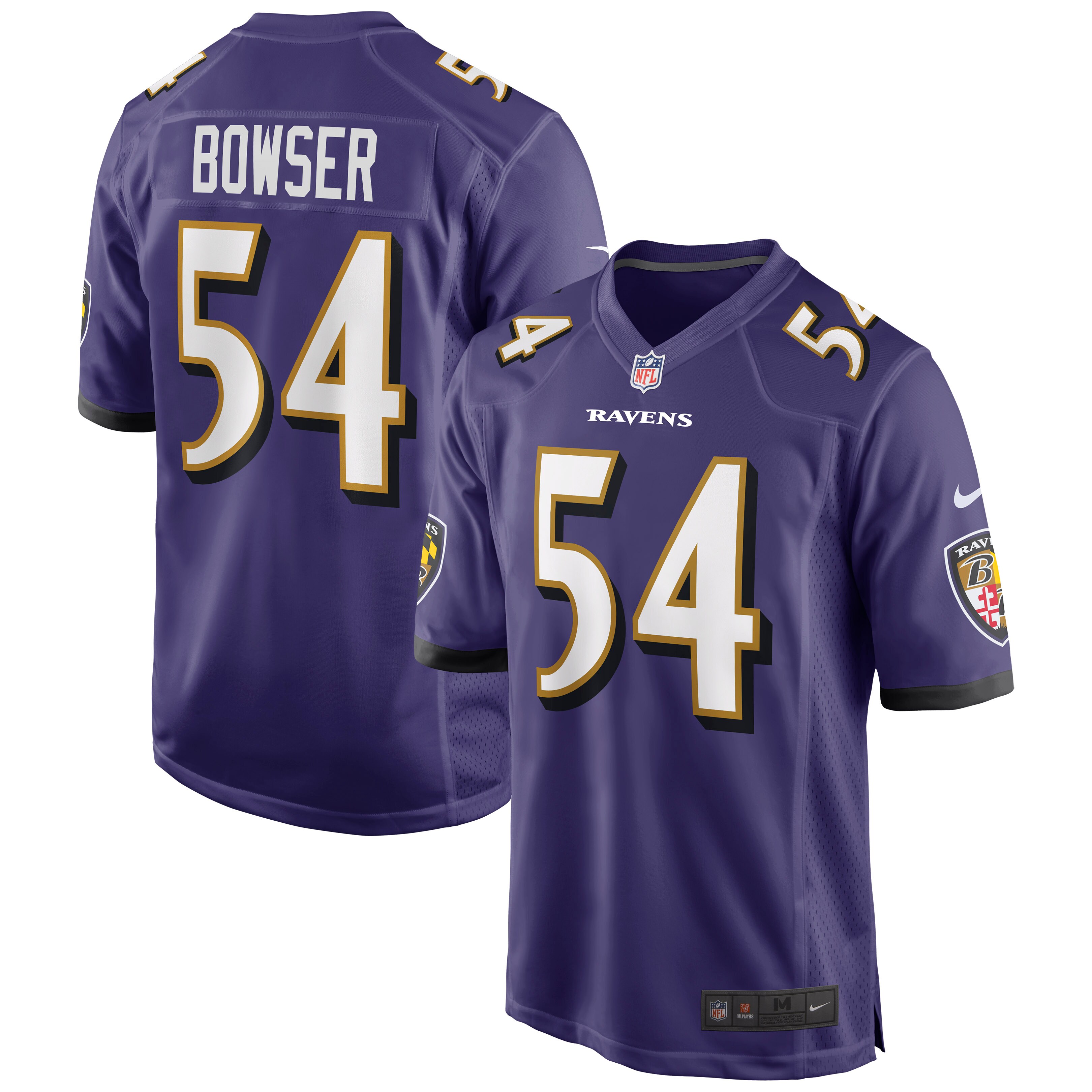 Tyus Bowser Baltimore Ravens  Game Player Jersey - Purple