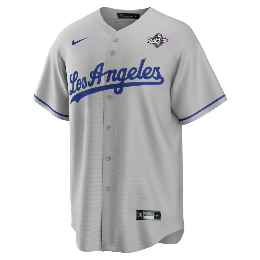 Shohei Ohtani #17 Los Angeles Dodgers 2025 World Series Away Replica Player Jersey - Gray