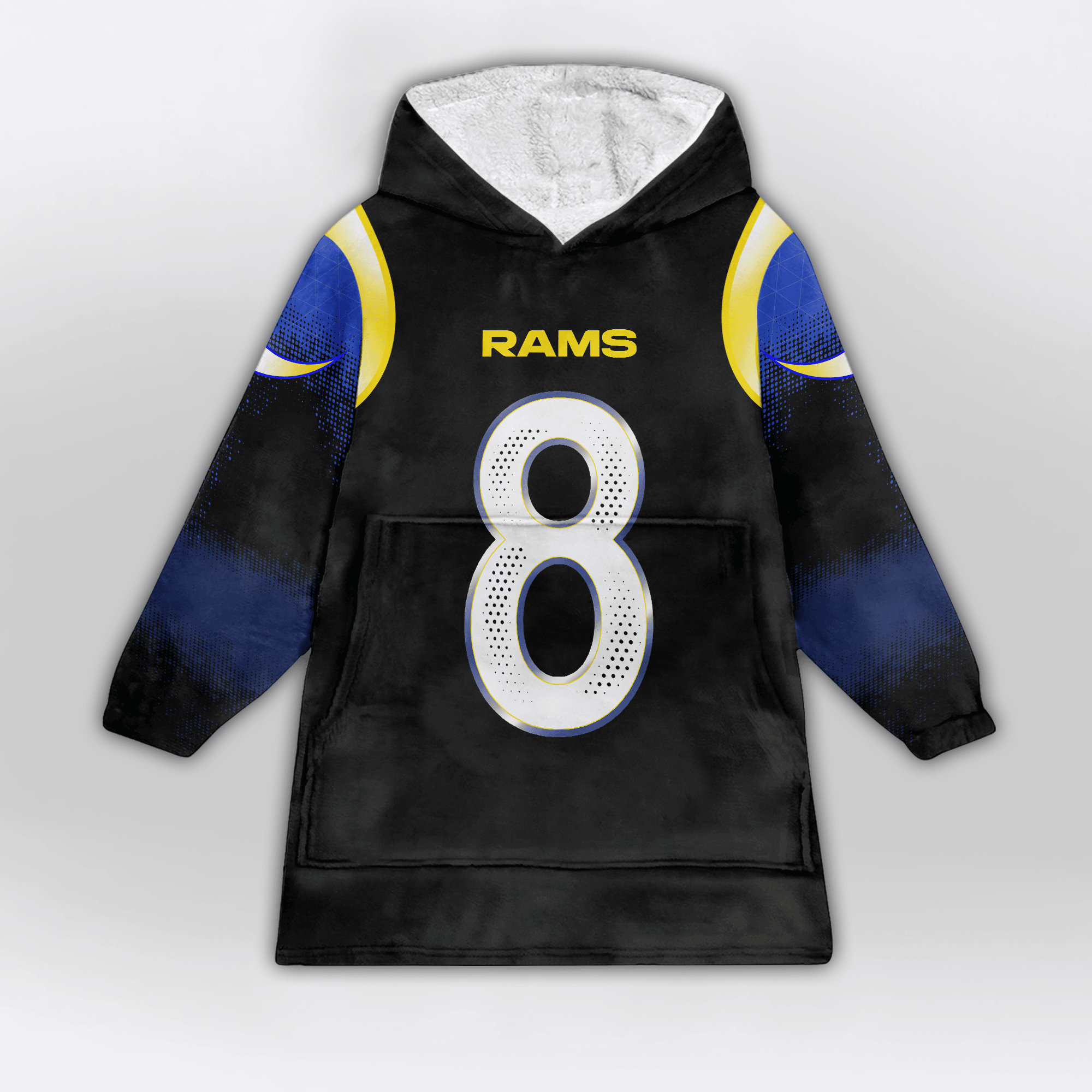 Kid J.V 8 Los Angeles R Football Unisex Blanket Hoodie