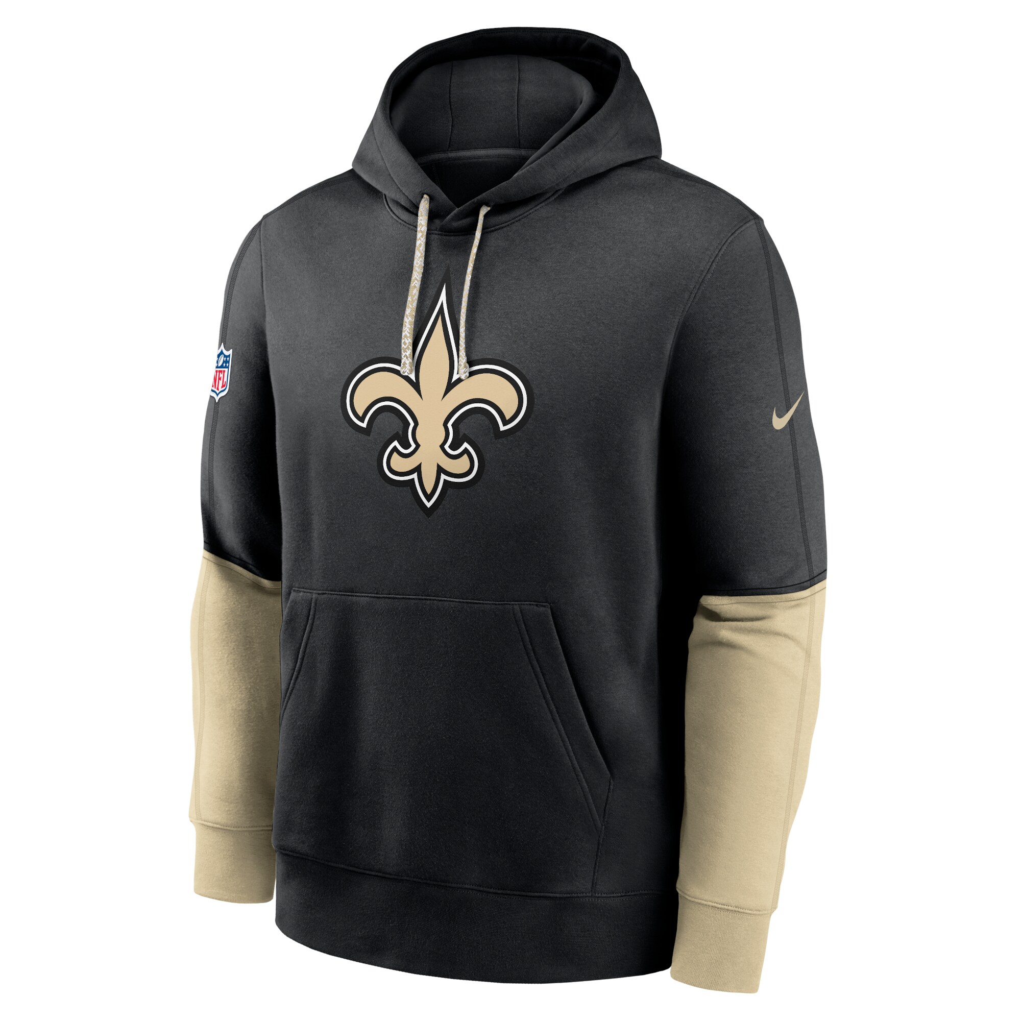 New Orleans Saints 2024 Sideline Club Pullover Hoodie - Black