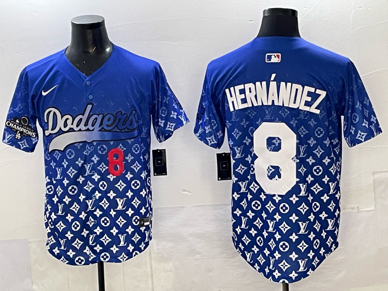 Men's Los #8 Enrique Hernandez Angeles Dodgers 2025 Custom Cool Jersey