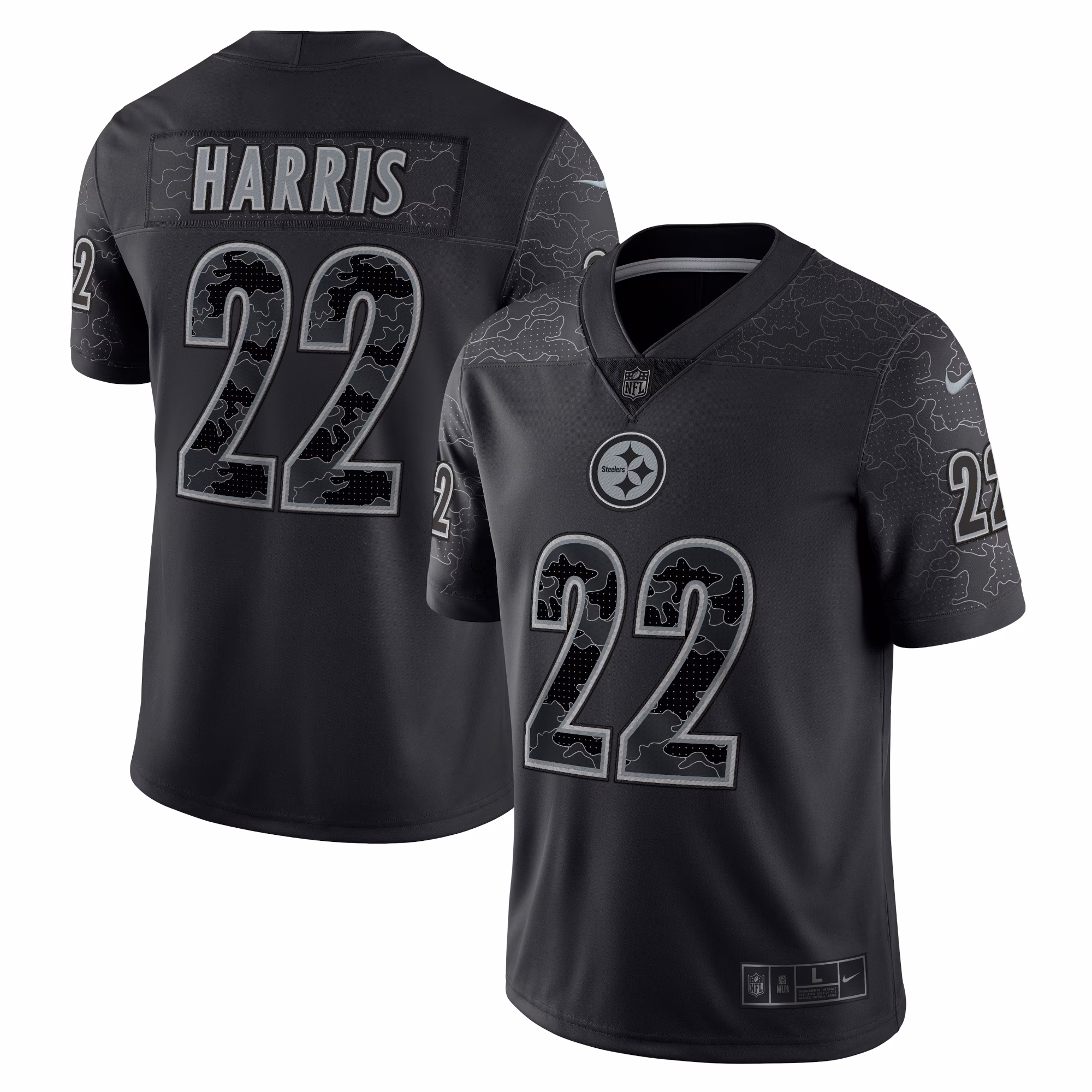 Najee Harris Pittsburgh Steelers RFLCTV Limited Jersey - Black