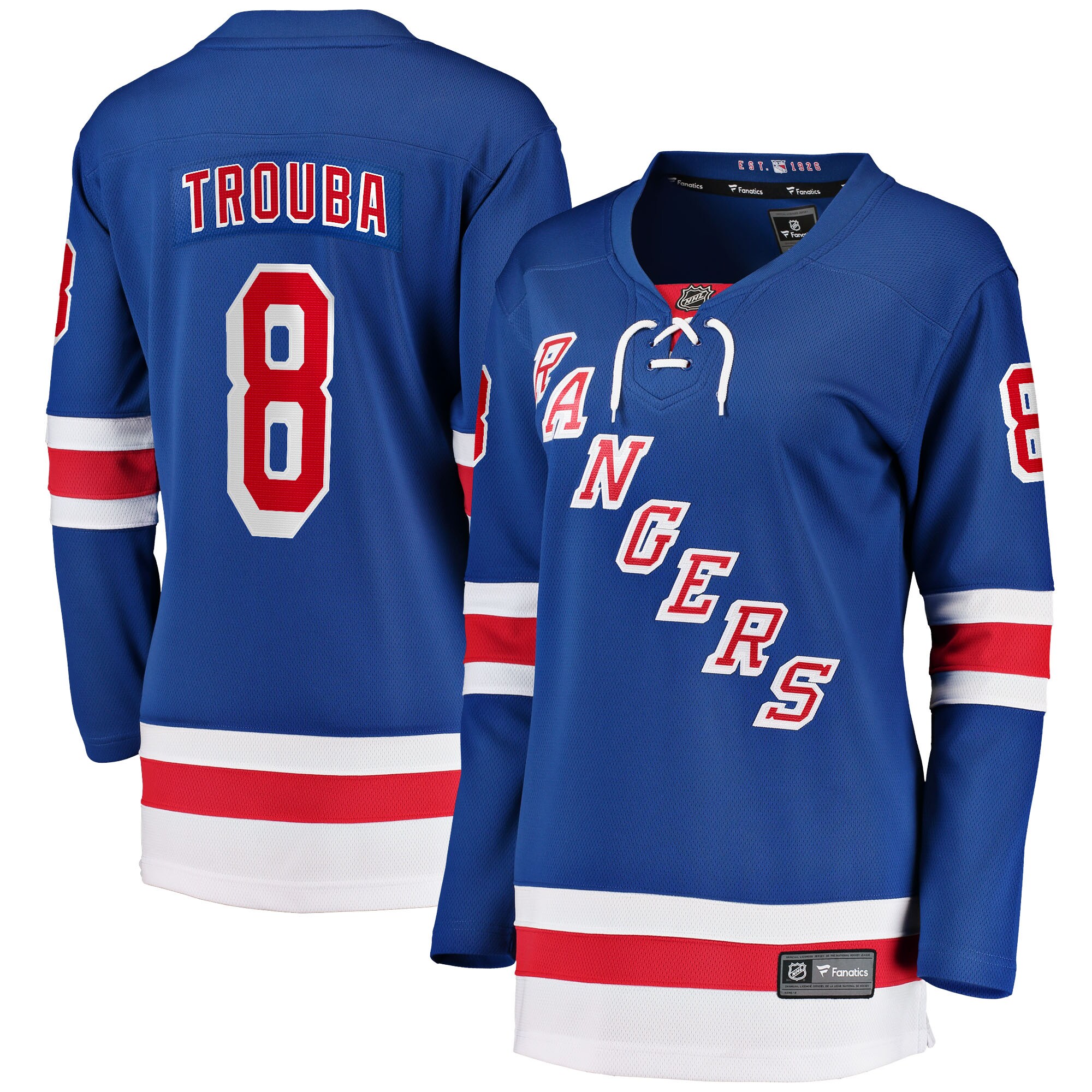 Jacob Trouba New York Rangers Women's Home Breakaway Jersey - Blue