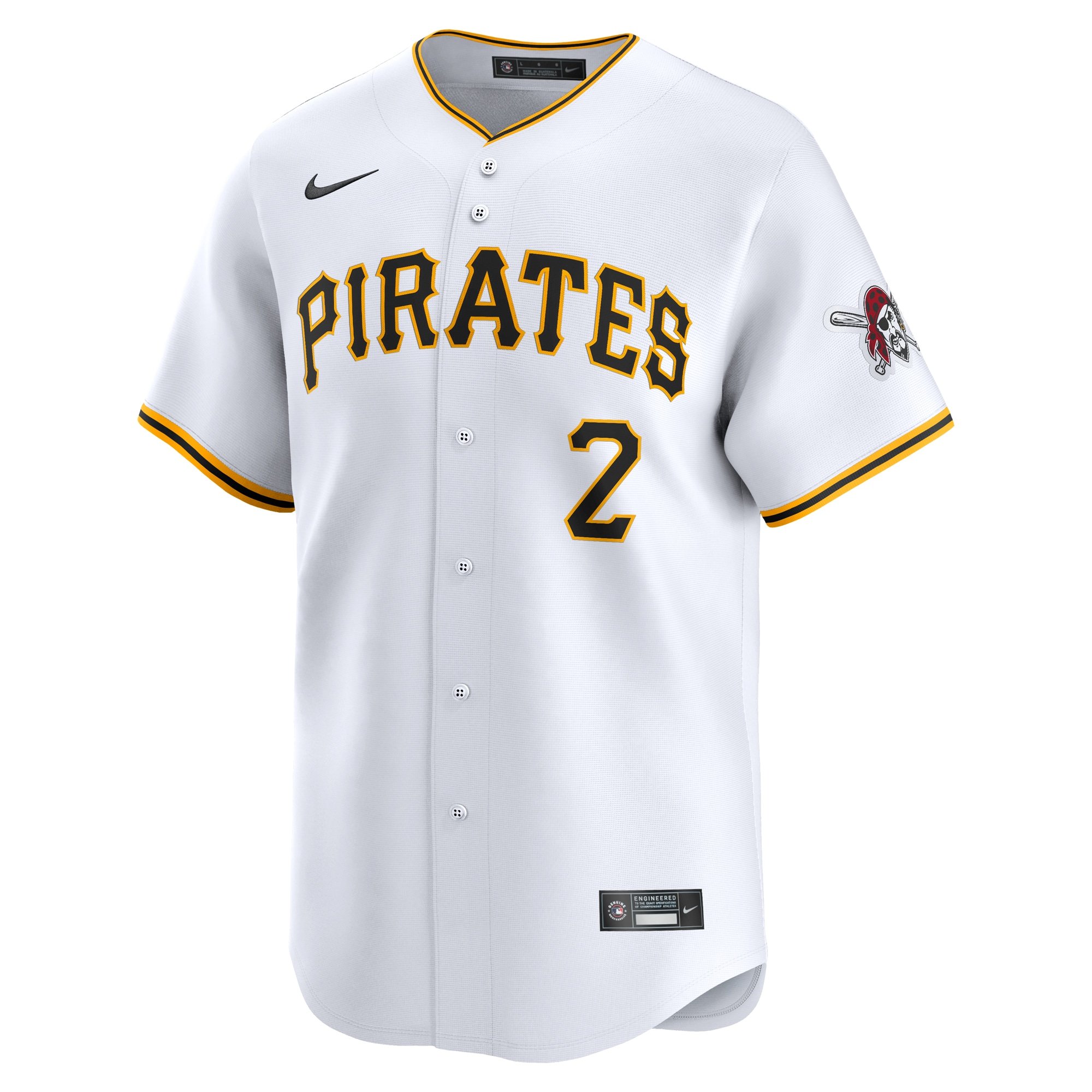 Men's Pittsburgh Pirates Connor Joe  White Home Limited Player Jersey