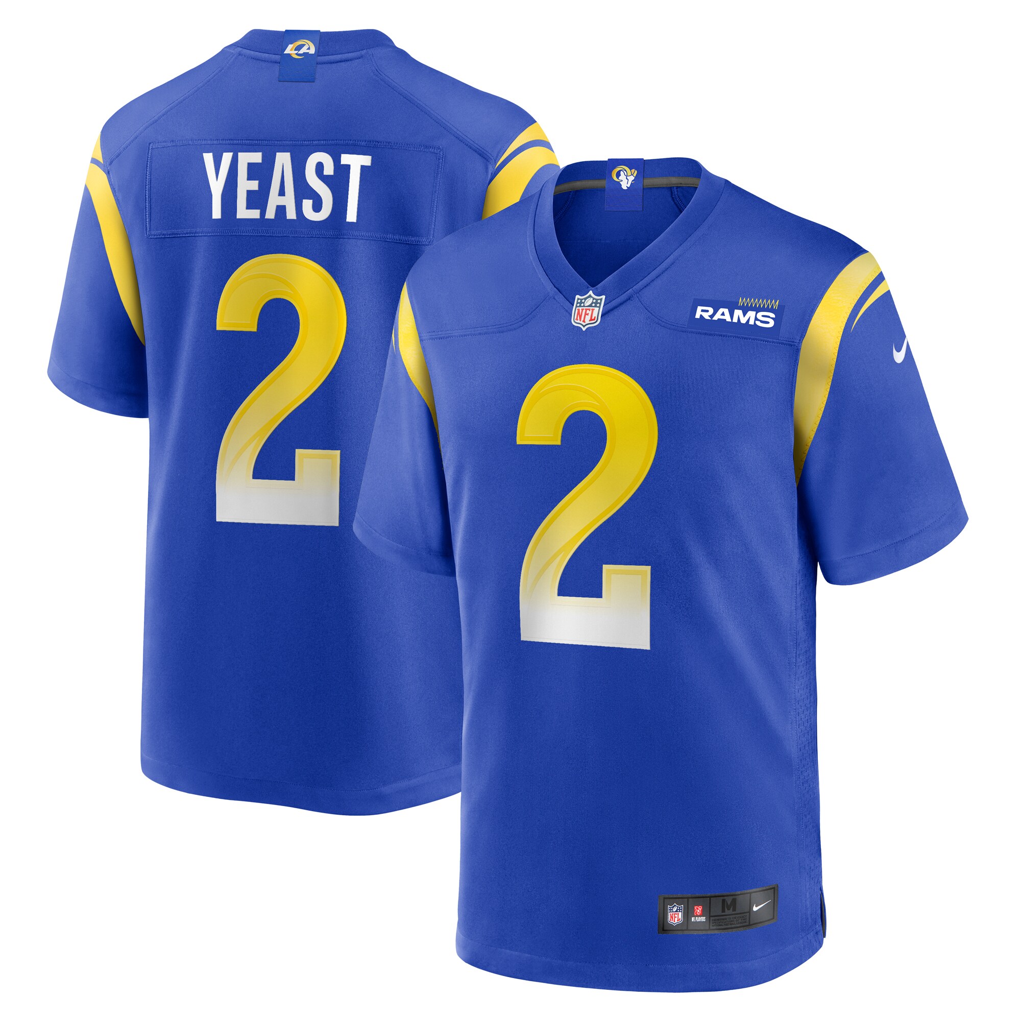 Russ Yeast Los Angeles Rams Home Game Jersey - Royal