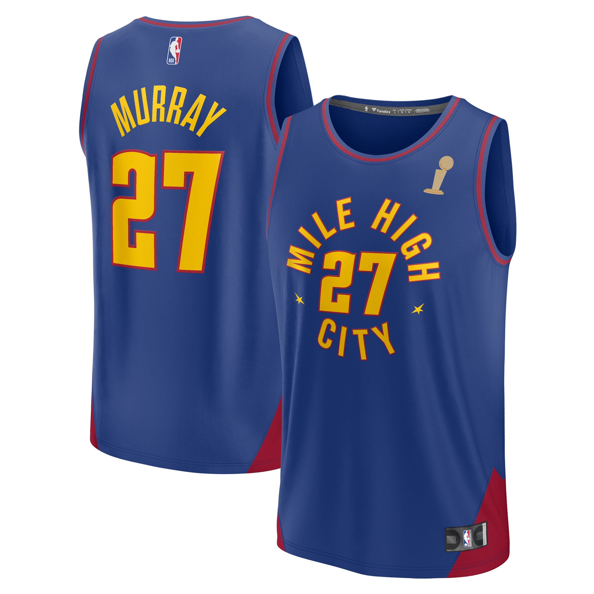 Jamal Murray Denver Nuggets  Blue 2023 NBA Finals Champions Fast Break Player Jersey - Statement Edition