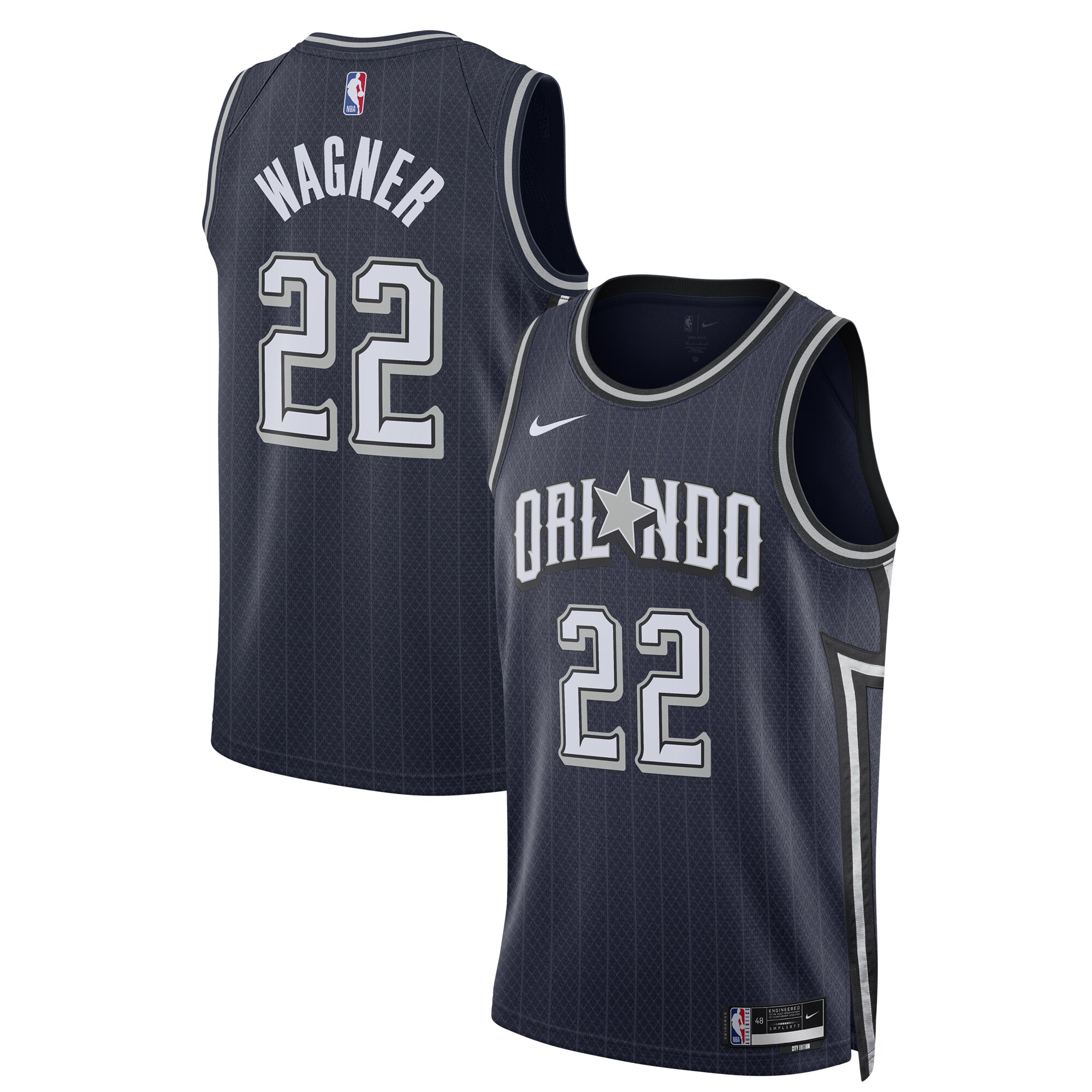 Unisex Orlando Magic Franz Wagner  Navy 2023/24 Swingman Jersey - City Edition