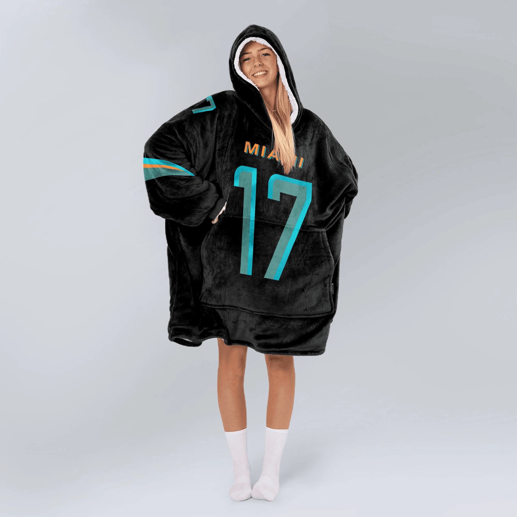 J.W 17 Miami Football Unisex Blanket Hoodie