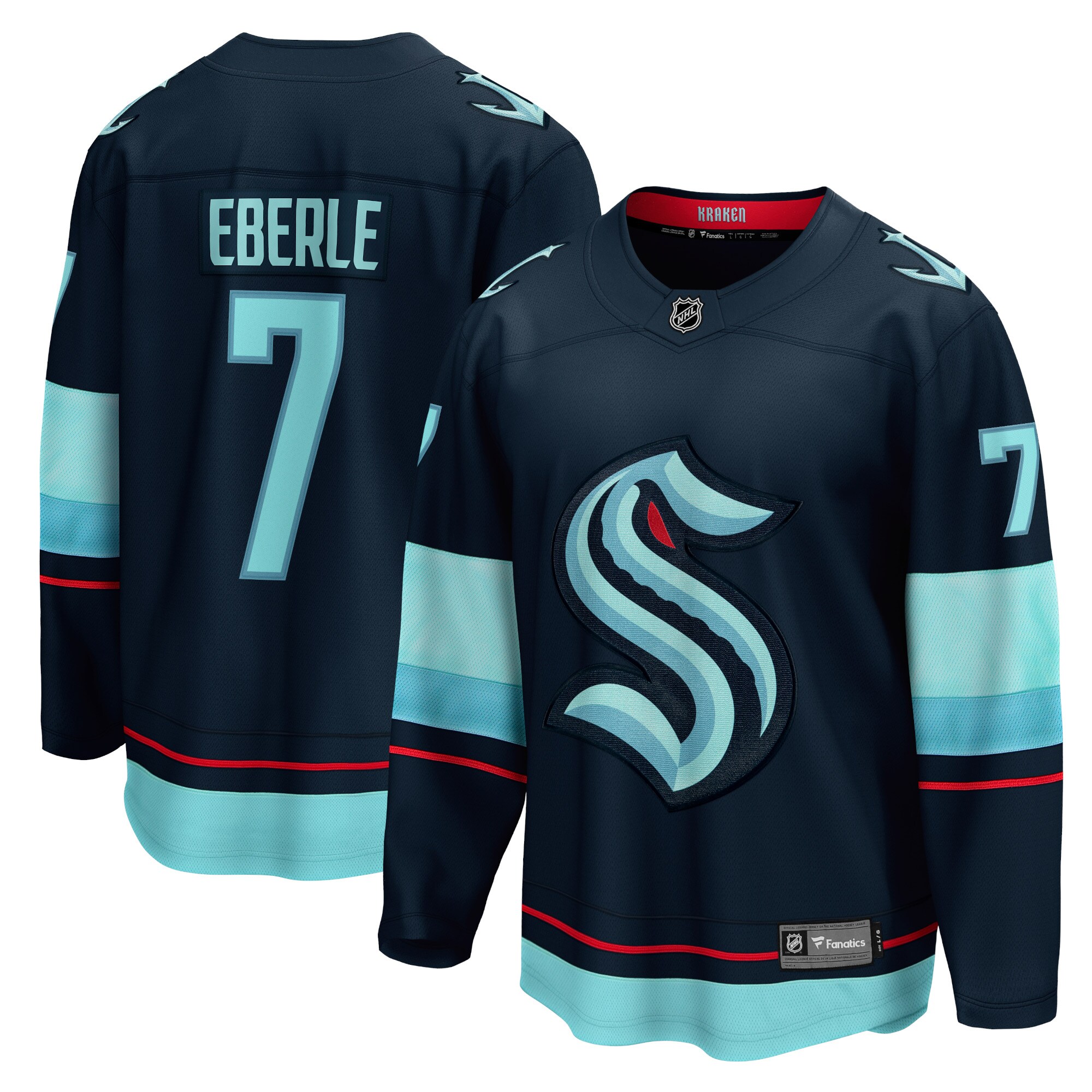 Eberle Seattle Kraken Home Breakaway Player Jersey - Navy