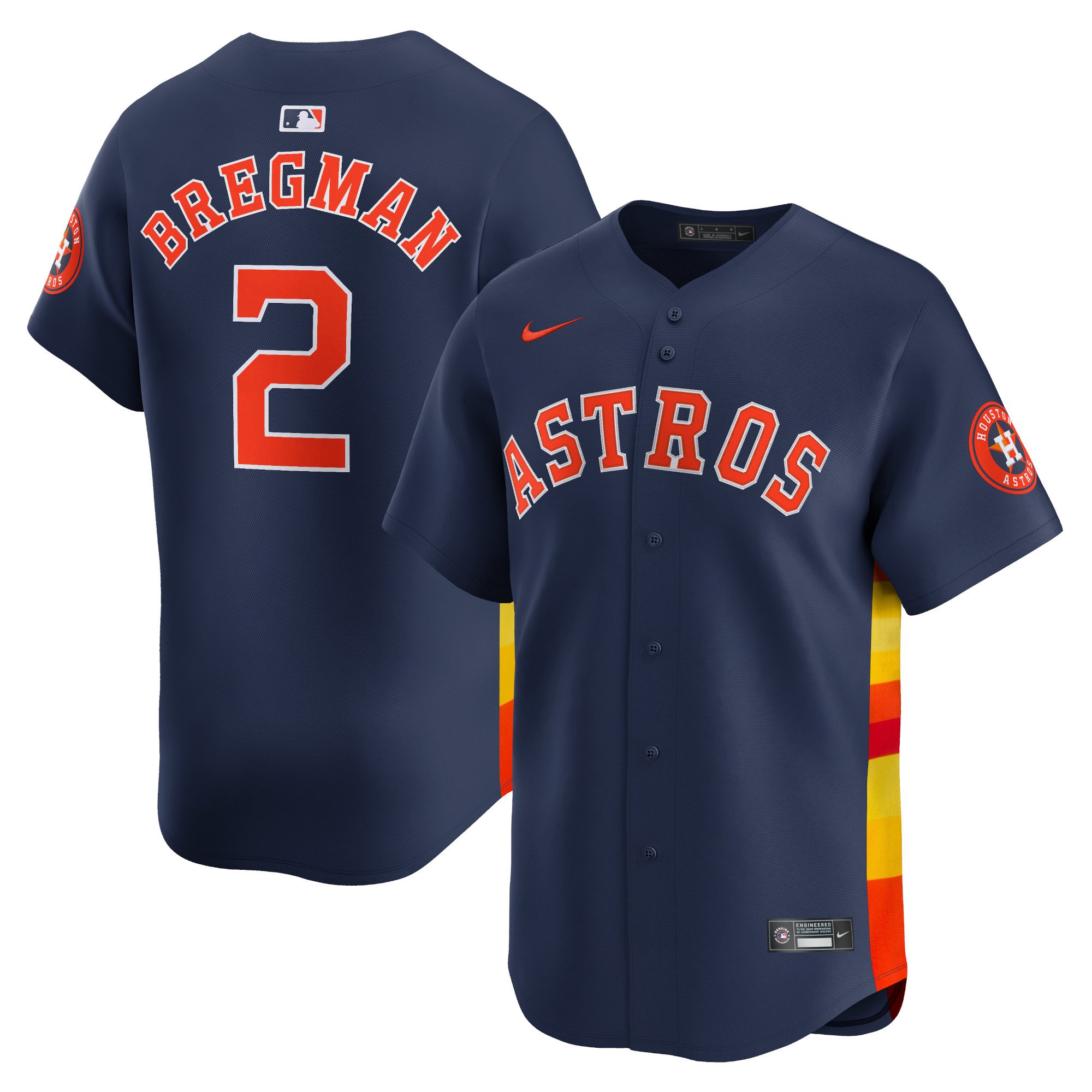 Men's Houston Astros Alex Bregman  Navy Alternate Limited Player Jersey