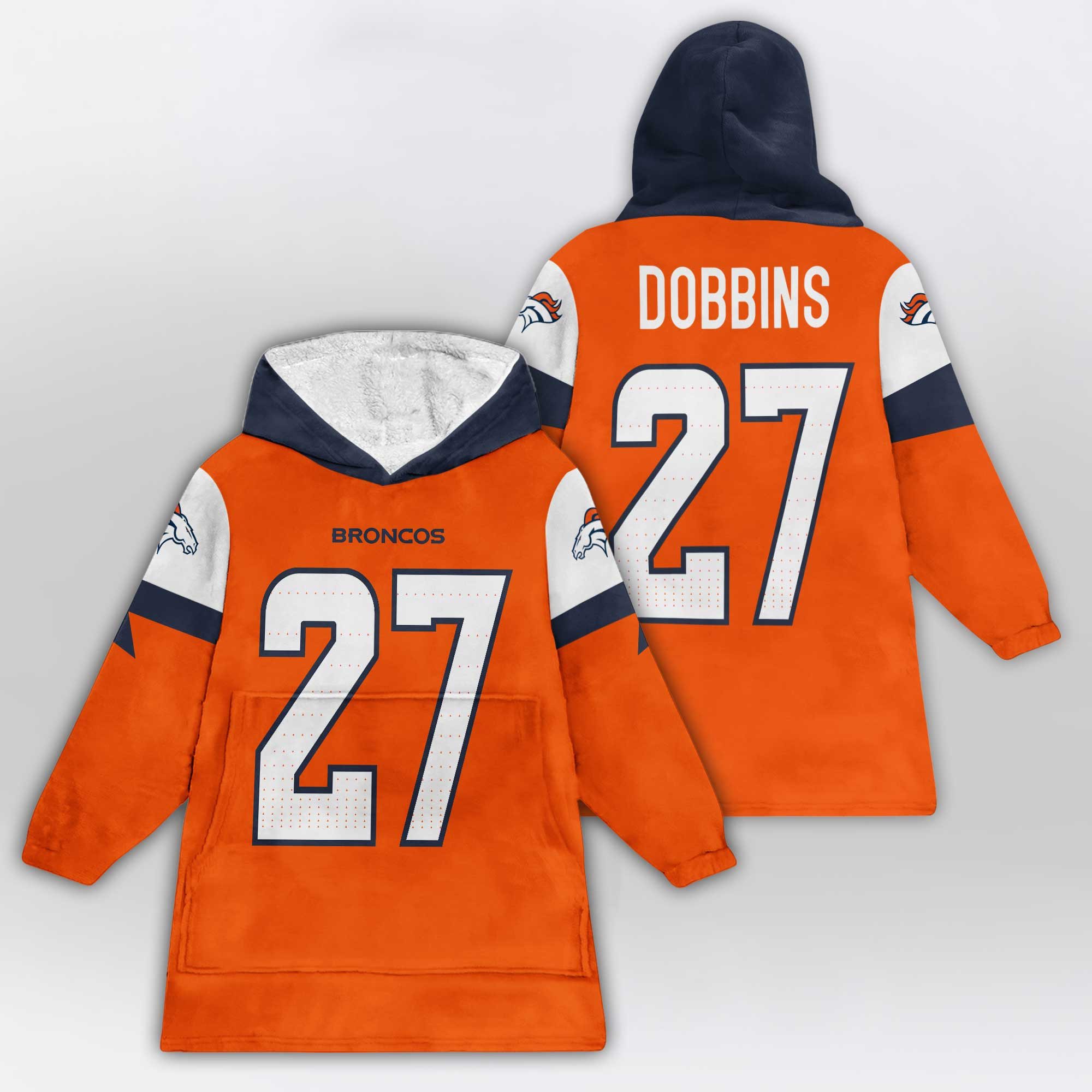 Kid J.K.D 27 Denver Football Unisex Blanket Hoodie