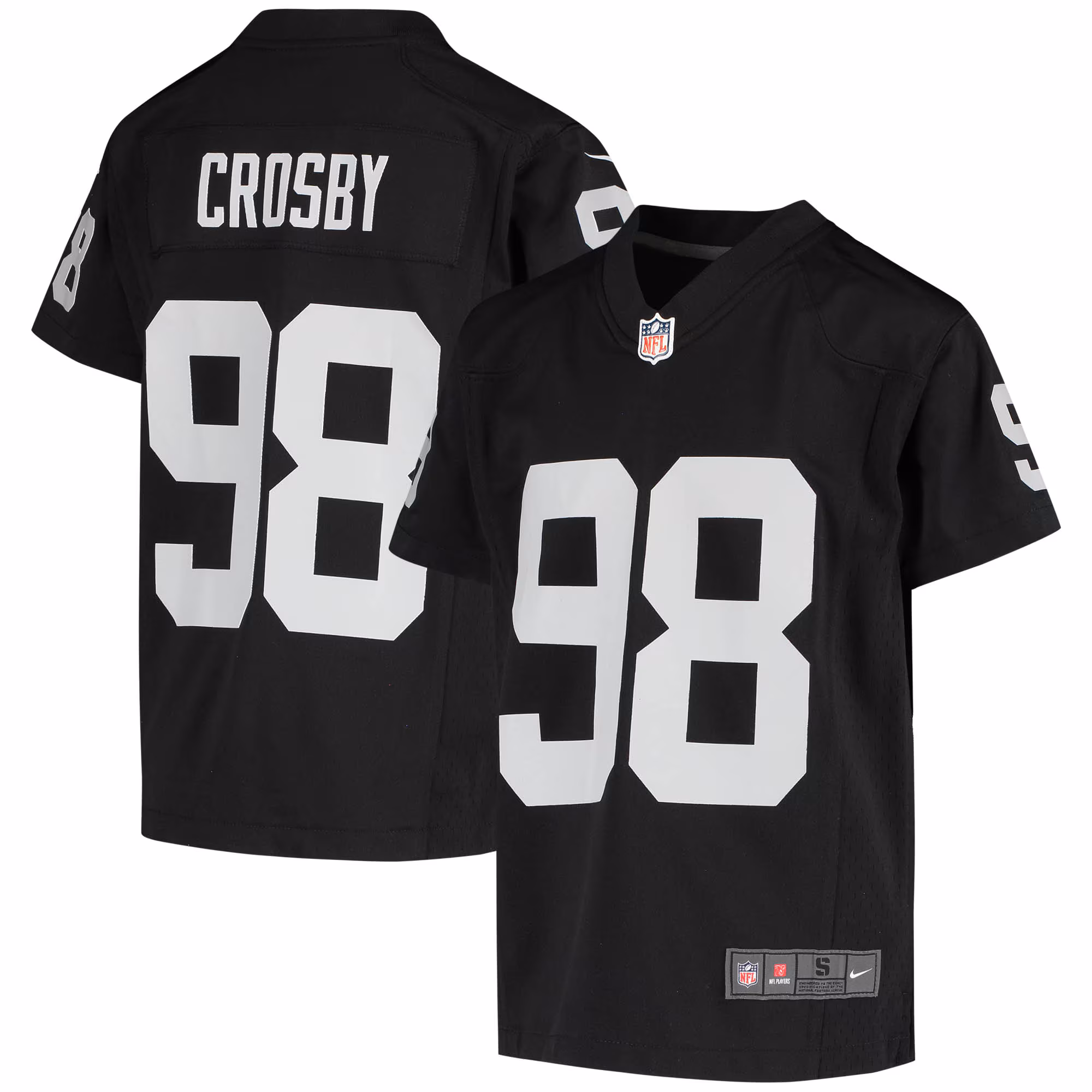 Maxx Crosby Las Vegas Raiders Youth Game Jersey - Black