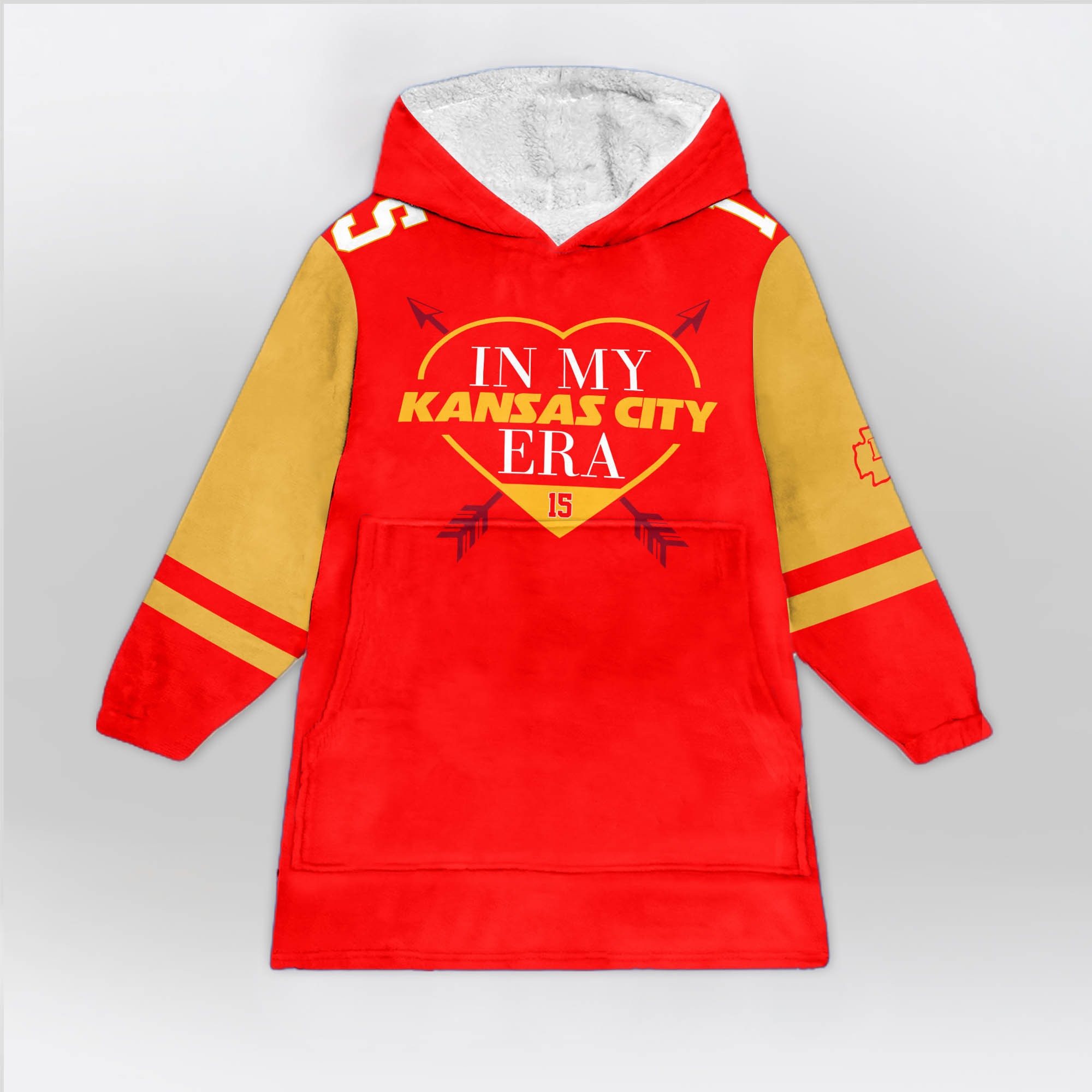 Adult PM 15 Kansas City Football Unisex Blanket Hoodie