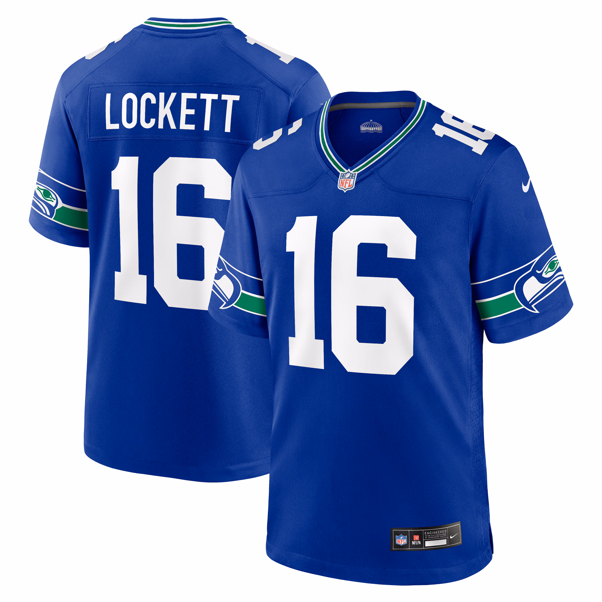 Tyler Lockett Seattle Seahawks Throwback Player Game Jersey - Royal