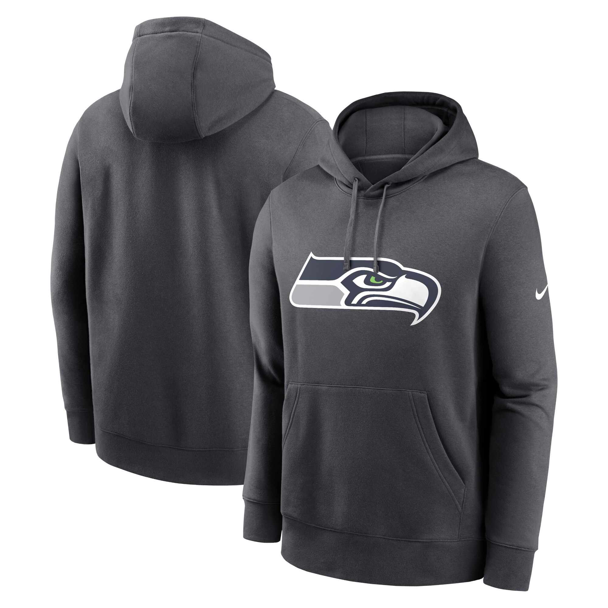 Seattle Seahawks Club Logo Pullover Hoodie - Anthracite