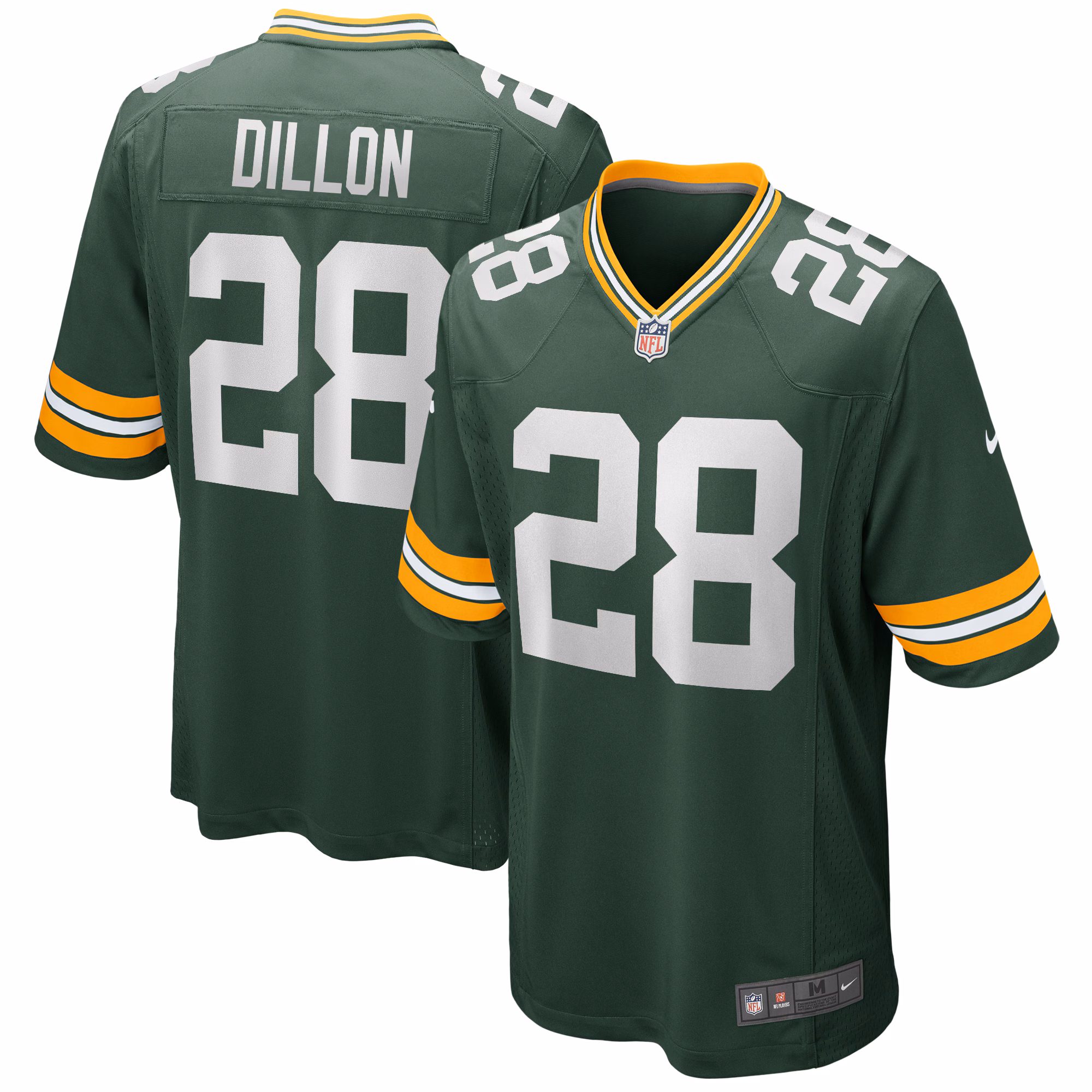 AJ Dillon Green Bay Packers Game Player Jersey - Green