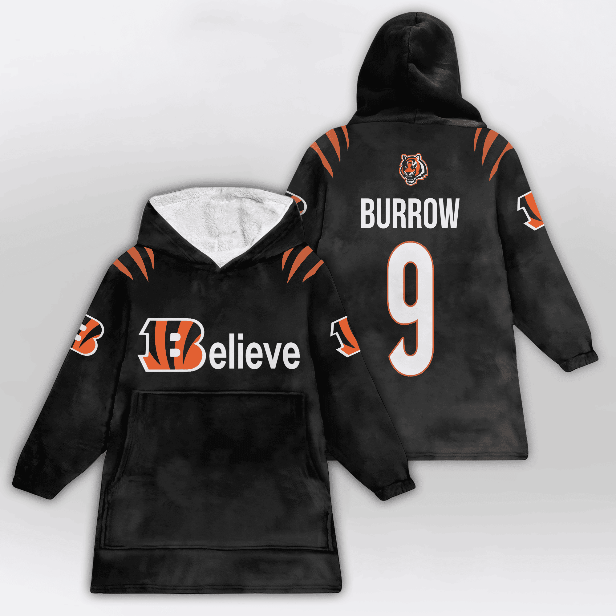 Kid Believe 9 Cincinnati Football Unisex Blanket Hoodie