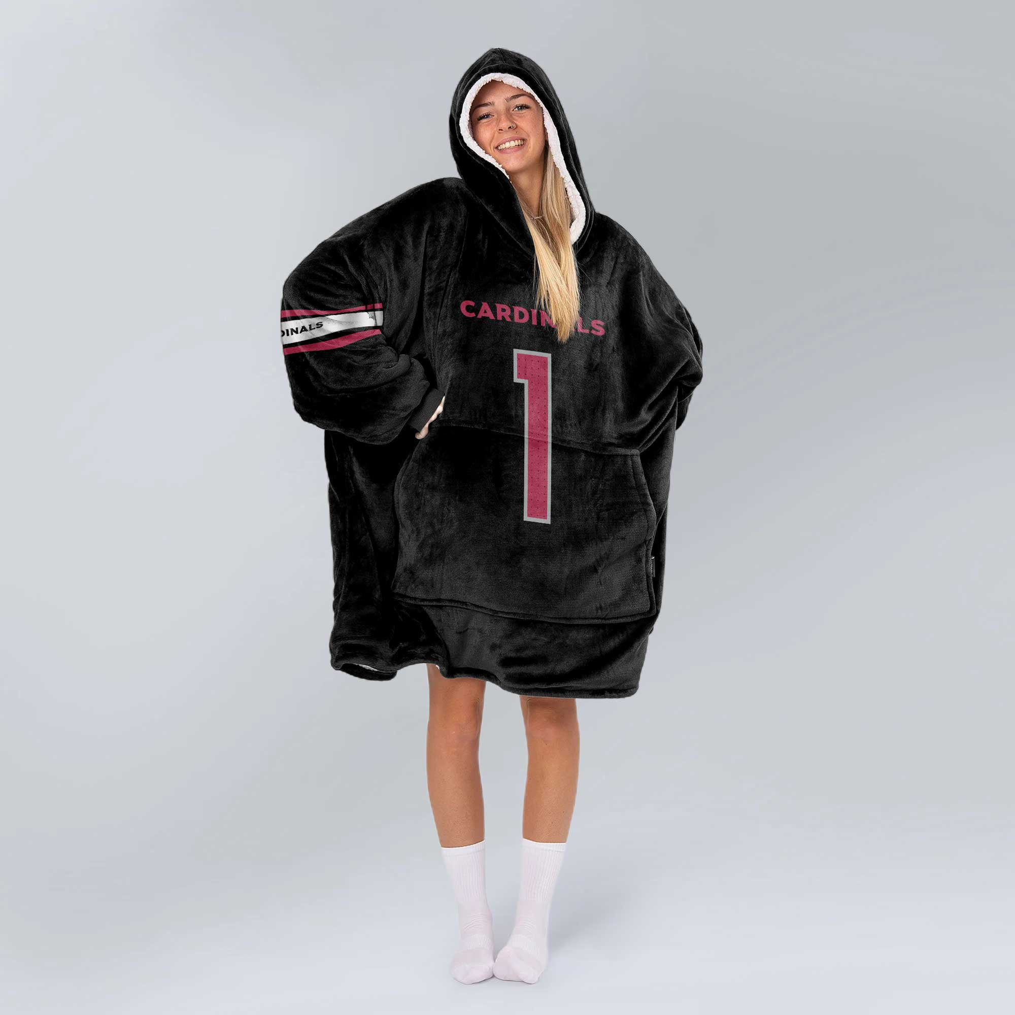Adult 1 Arizona Cardinals Football Unisex Blanket Hoodie