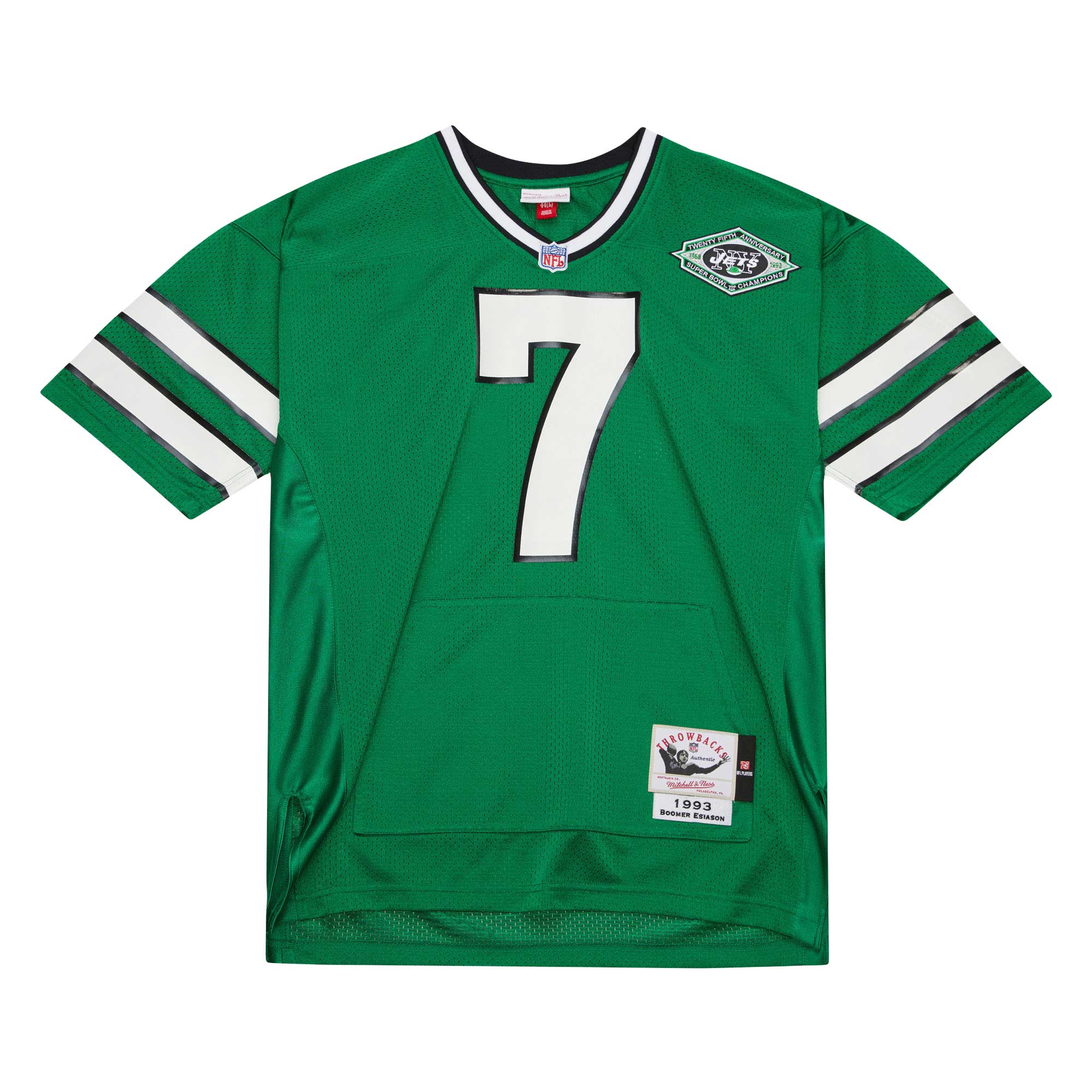 Boomer Esiason New York Jets 1993 Authentic Throwback Retired Player Pocket Jersey - Kelly Green