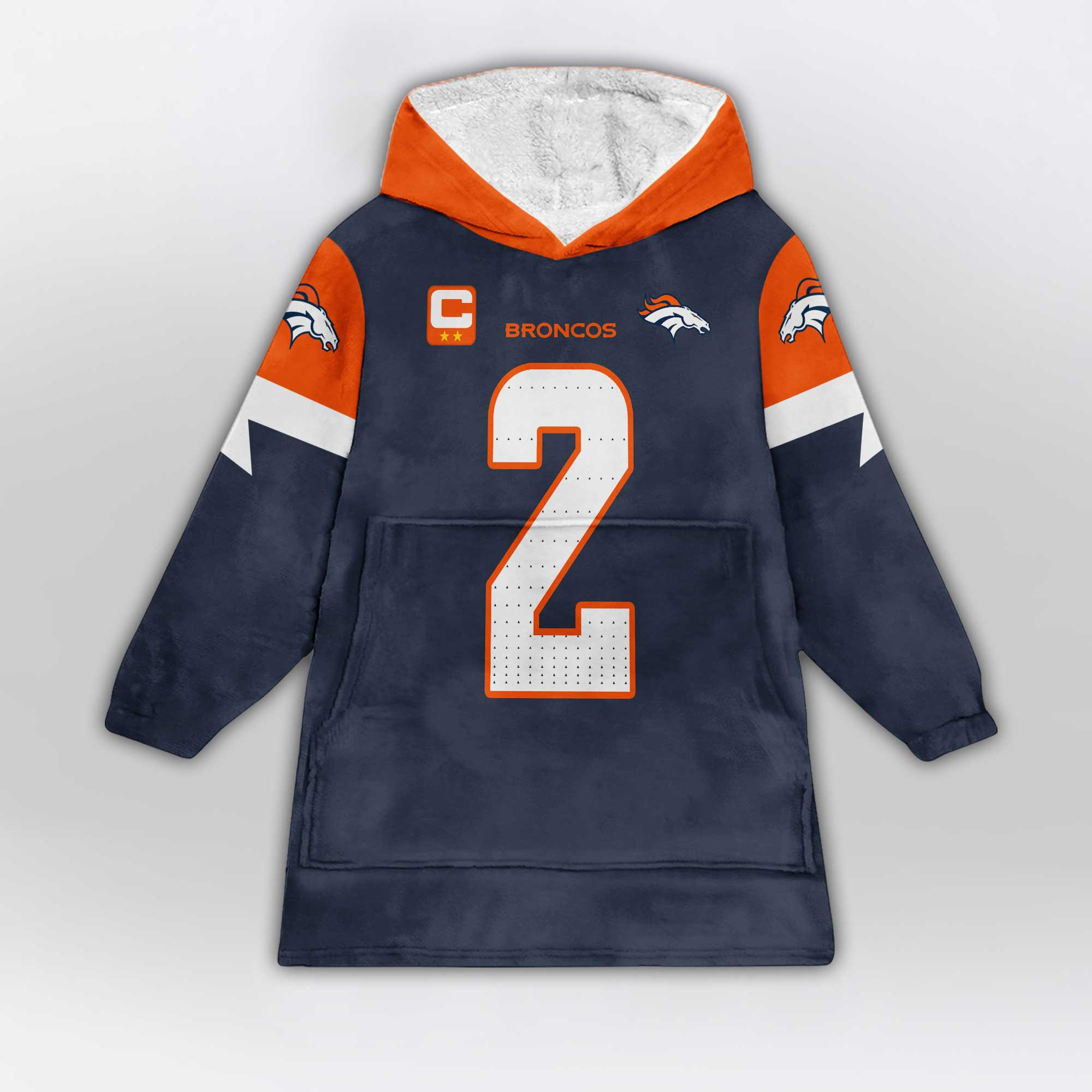 Adult P.S 2 Captain Denver Football Unisex Blanket Hoodie