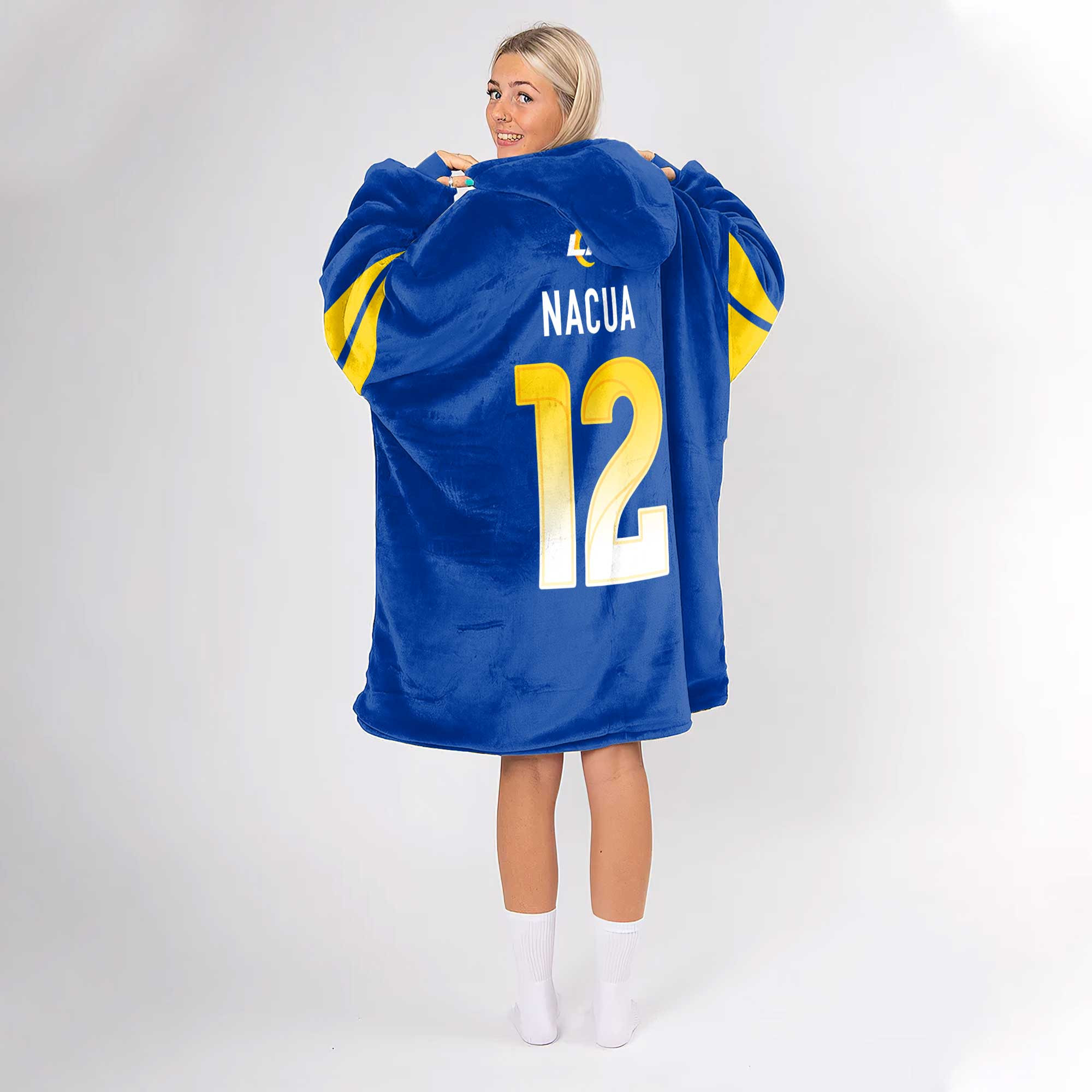 Rams House Los Angeles R Football Unisex Blanket Hoodie