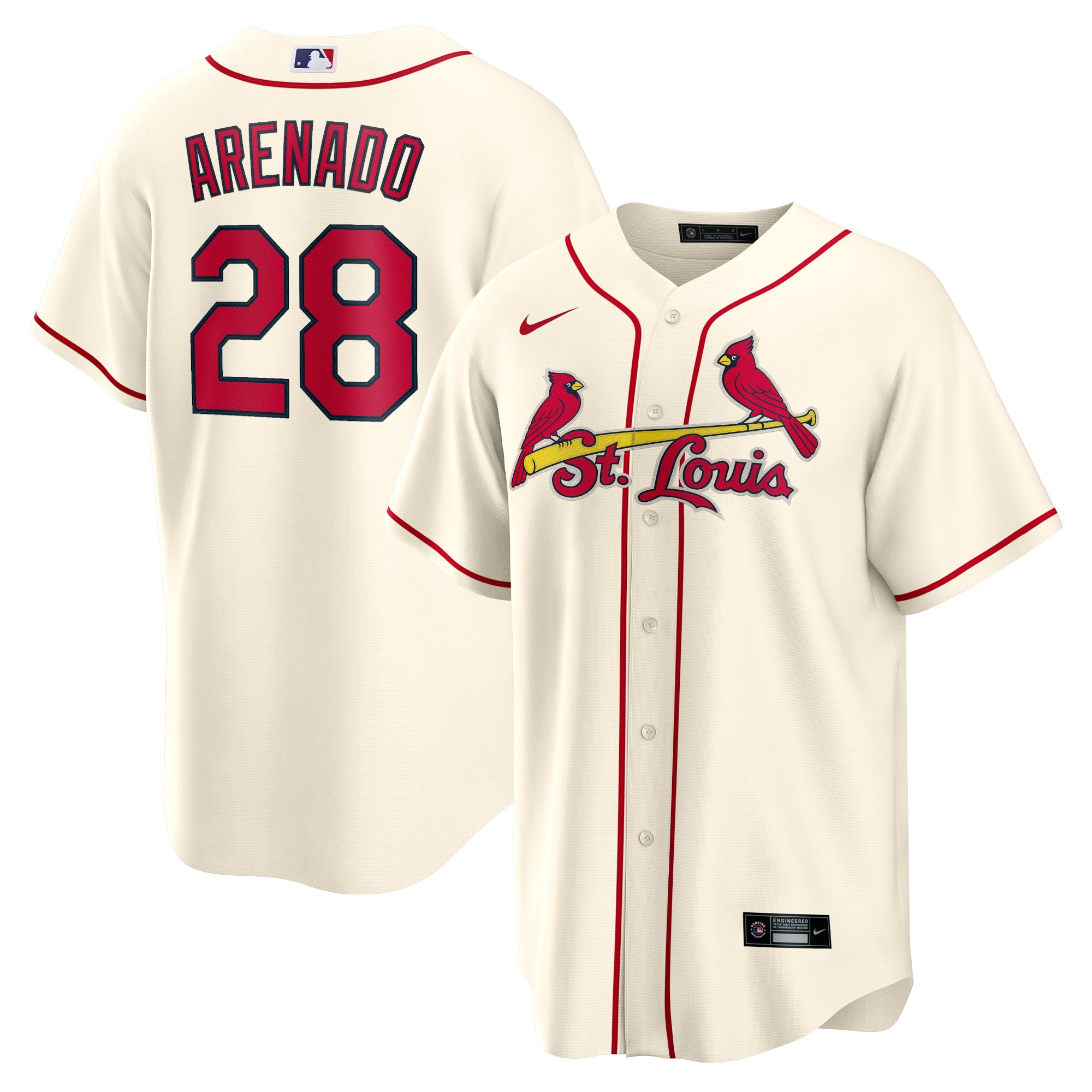 Nolan Arenado St.Louis Cardinals  Alternate Official Replica Player Jersey - Cream