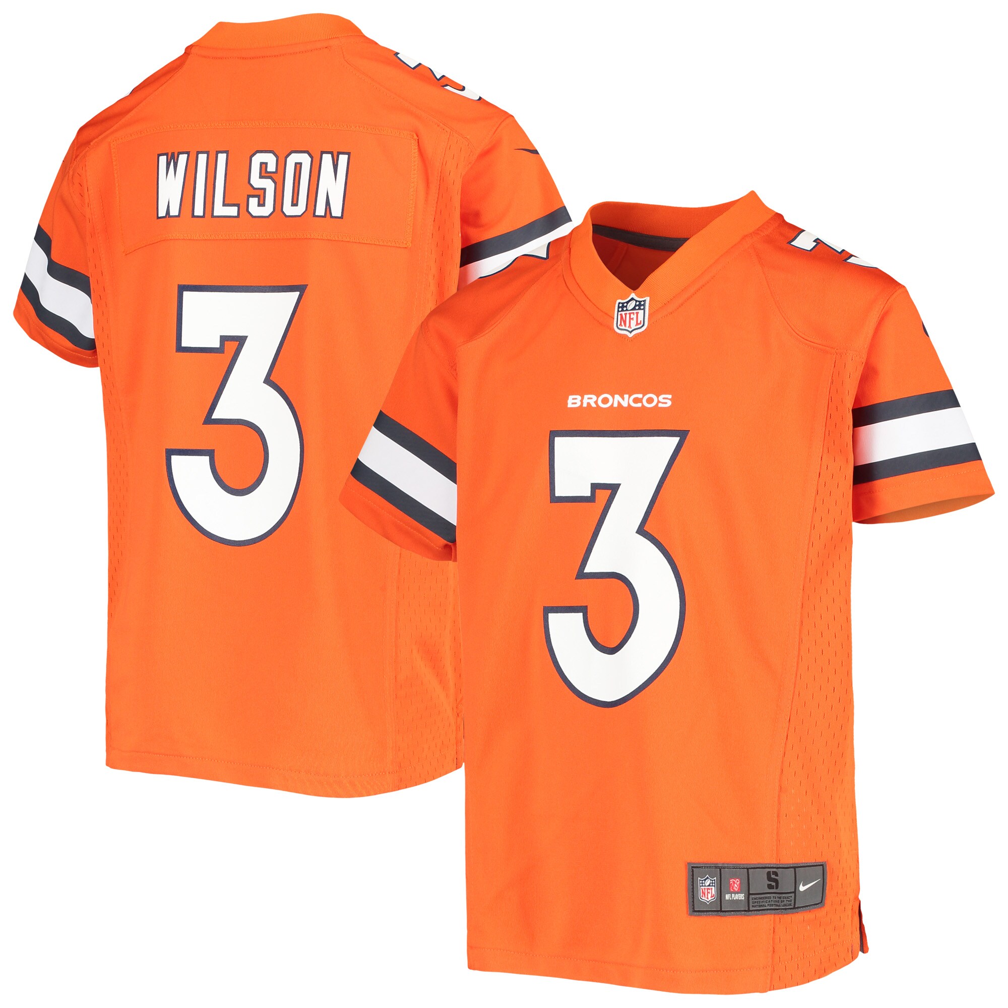 Russell Wilson Denver Broncos  Youth Alternate Game Jersey - Orange