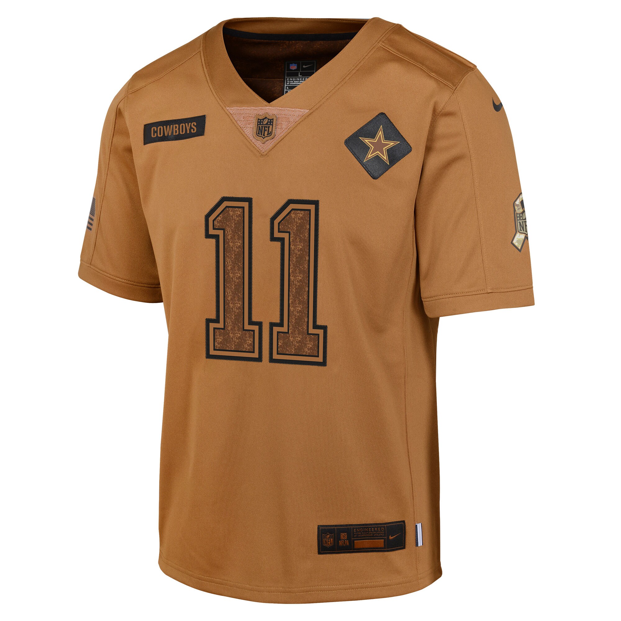 Micah Parsons Dallas Cowboys  Youth 2023 Salute To Service Limited Jersey - Brown