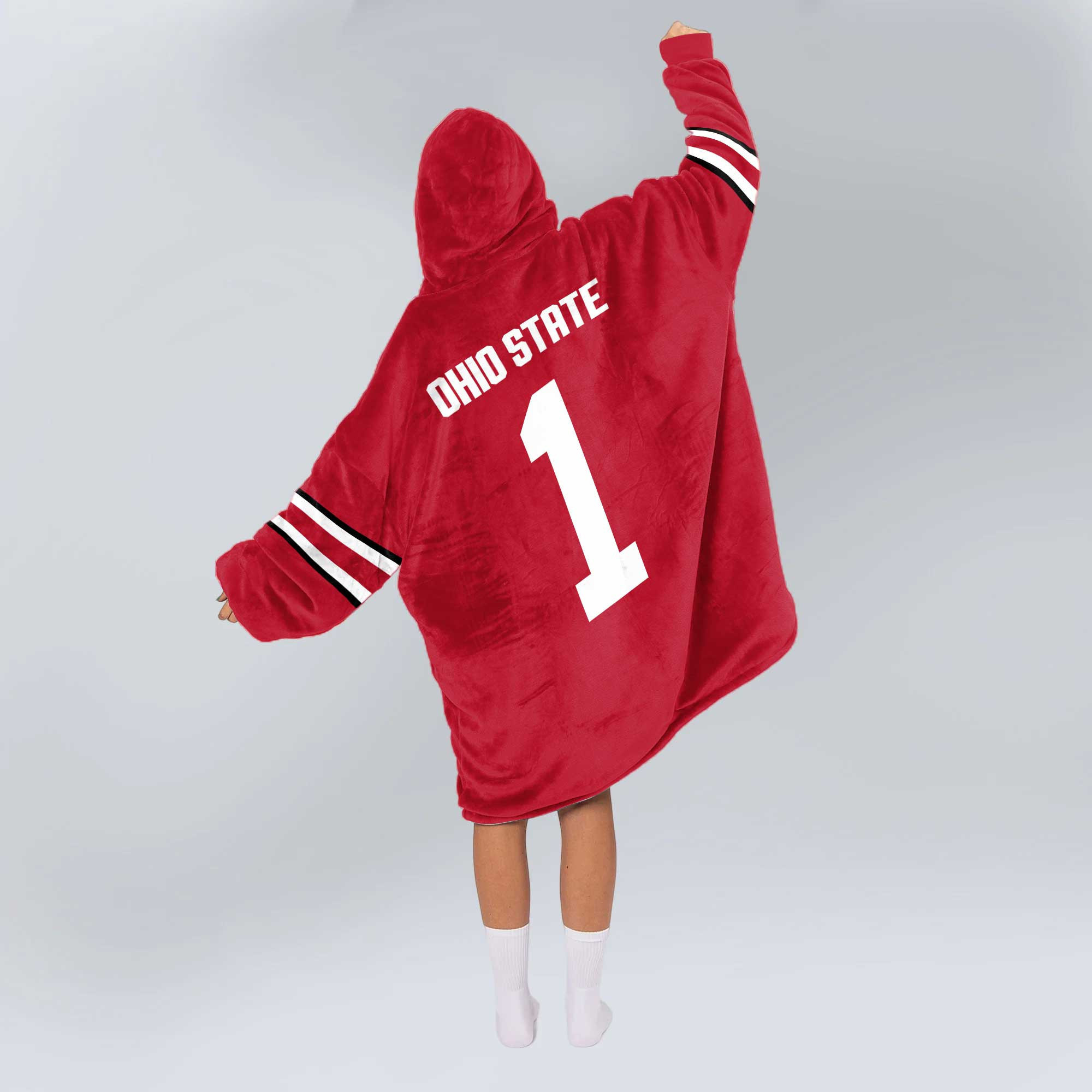 Adult 1 Ohio State Football Unisex Blanket Hoodie