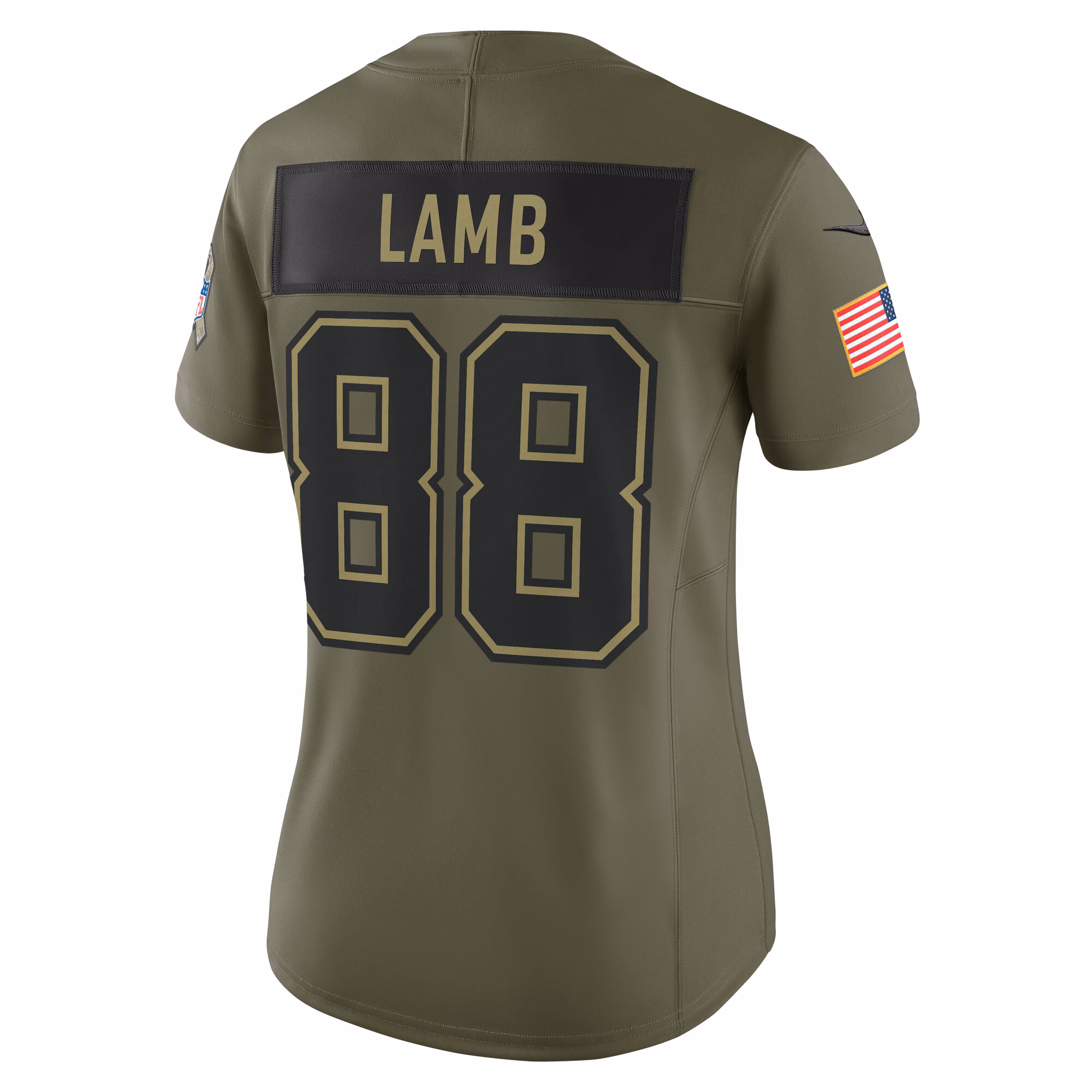 Women's Dallas Cowboys CeeDee Lamb Olive 2025 Salute to Service Limited Jersey