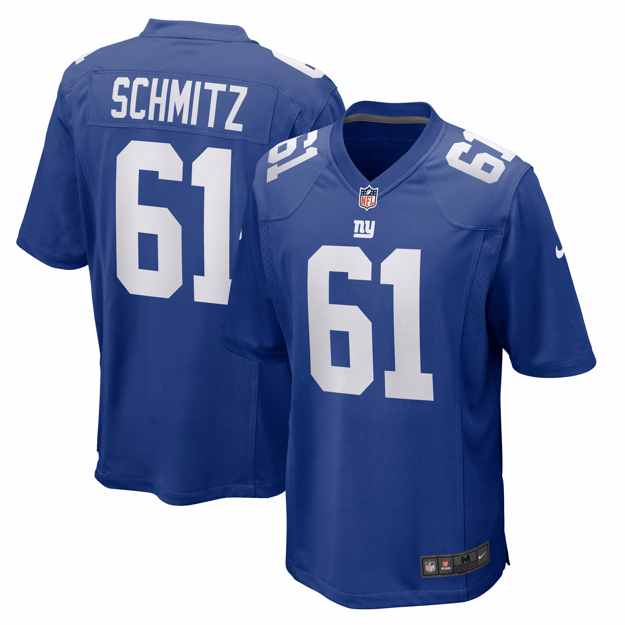 John Michael Schmitz New York Giants Team Game Jersey -  Royal