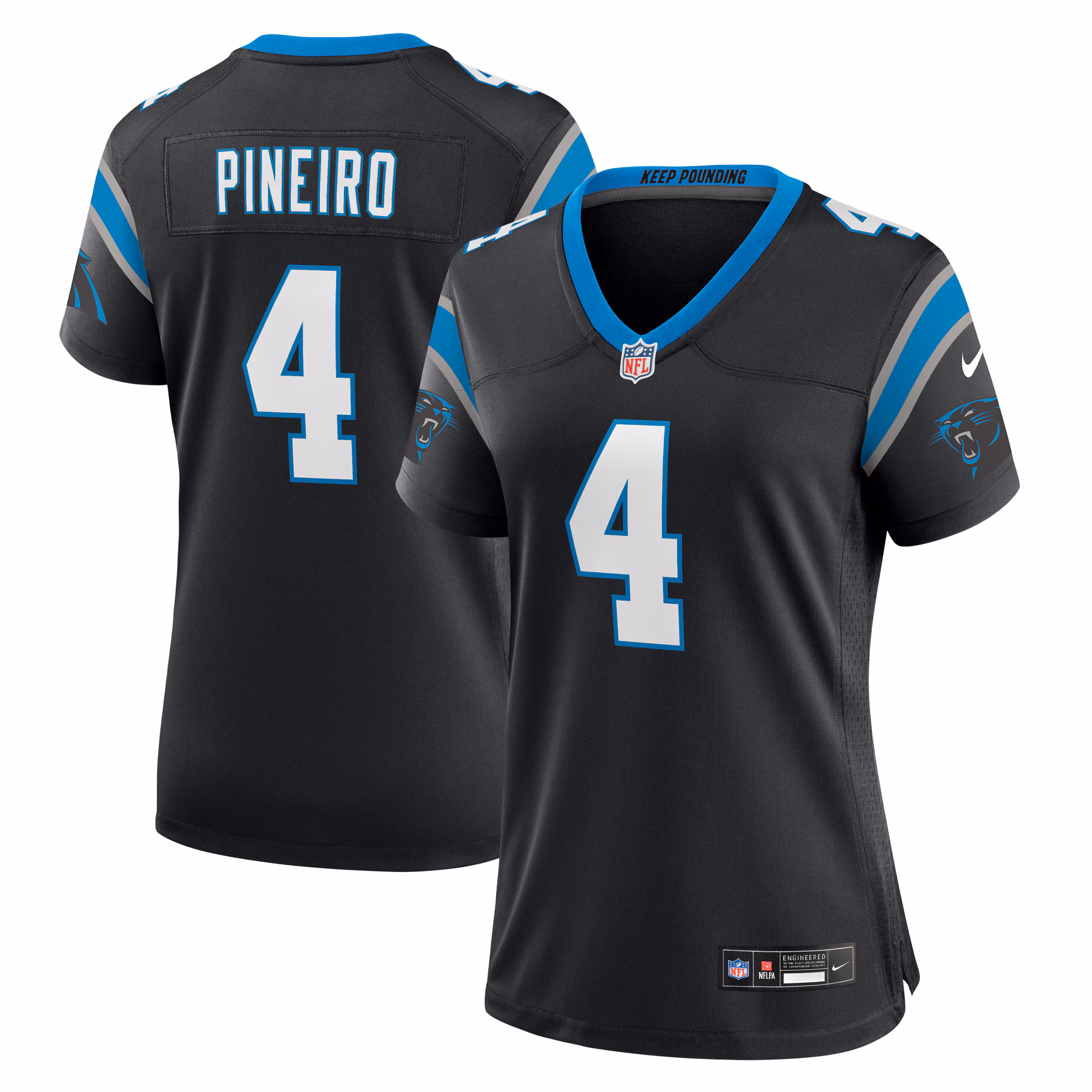 Eddy Pineiro Carolina Panthers Women's Team Game Jersey - Black