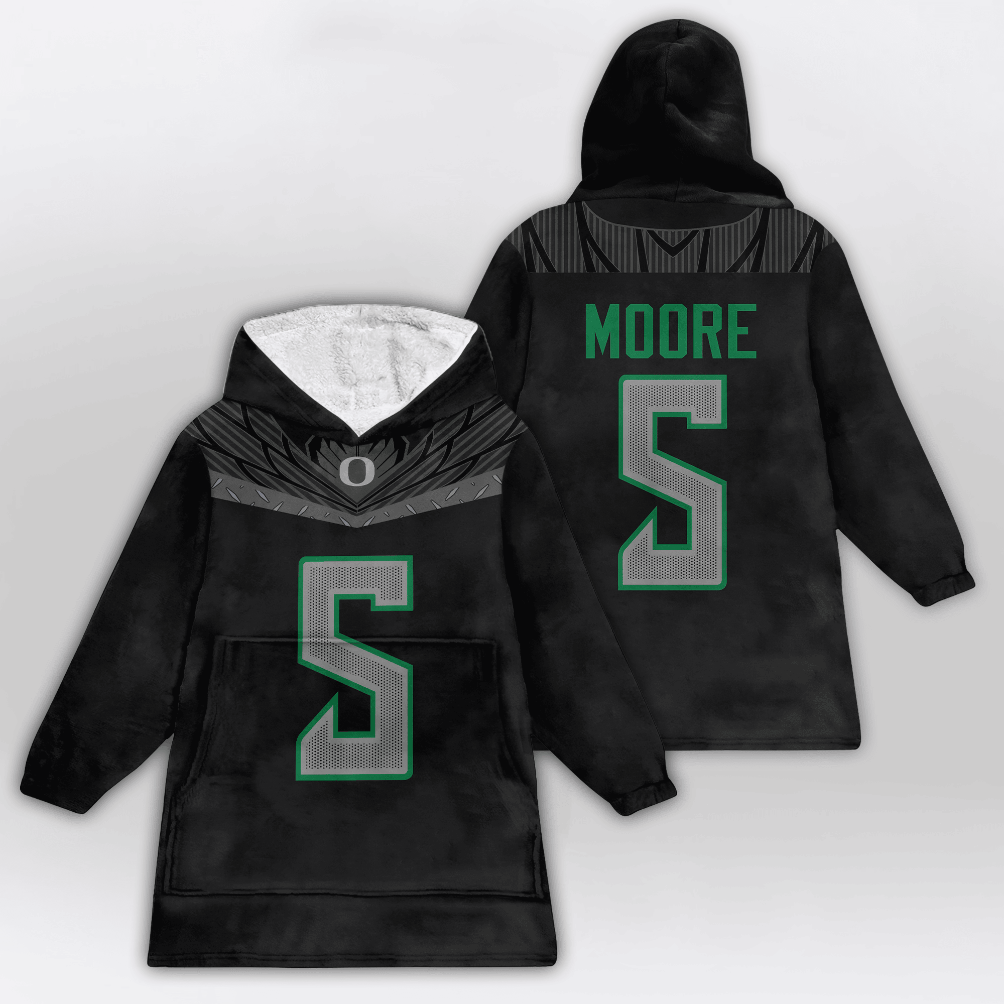 Adult D.M 5 Oregon Football Unisex Blanket Hoodie