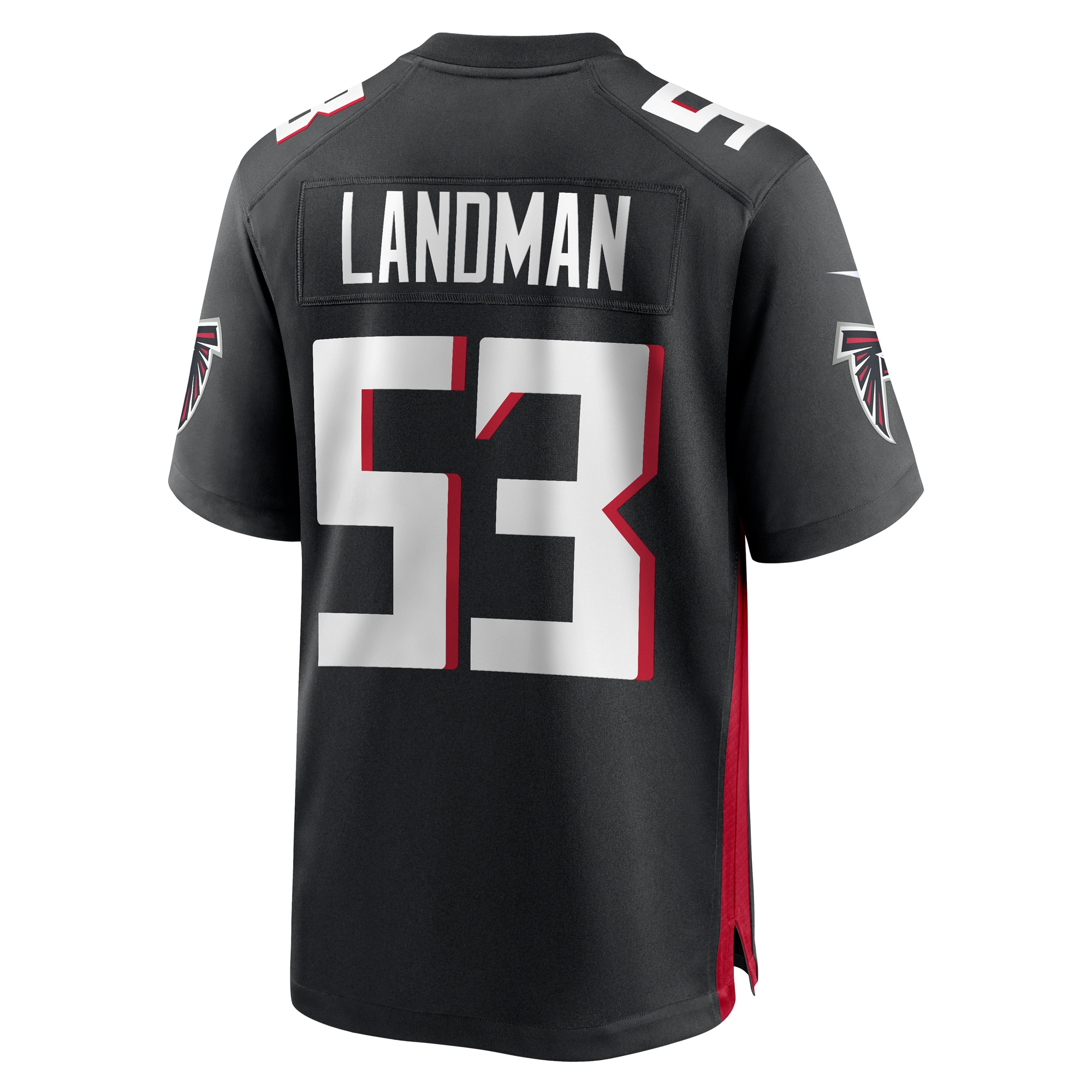 Nate Landman Atlanta Falcons Team Game Jersey -  Black
