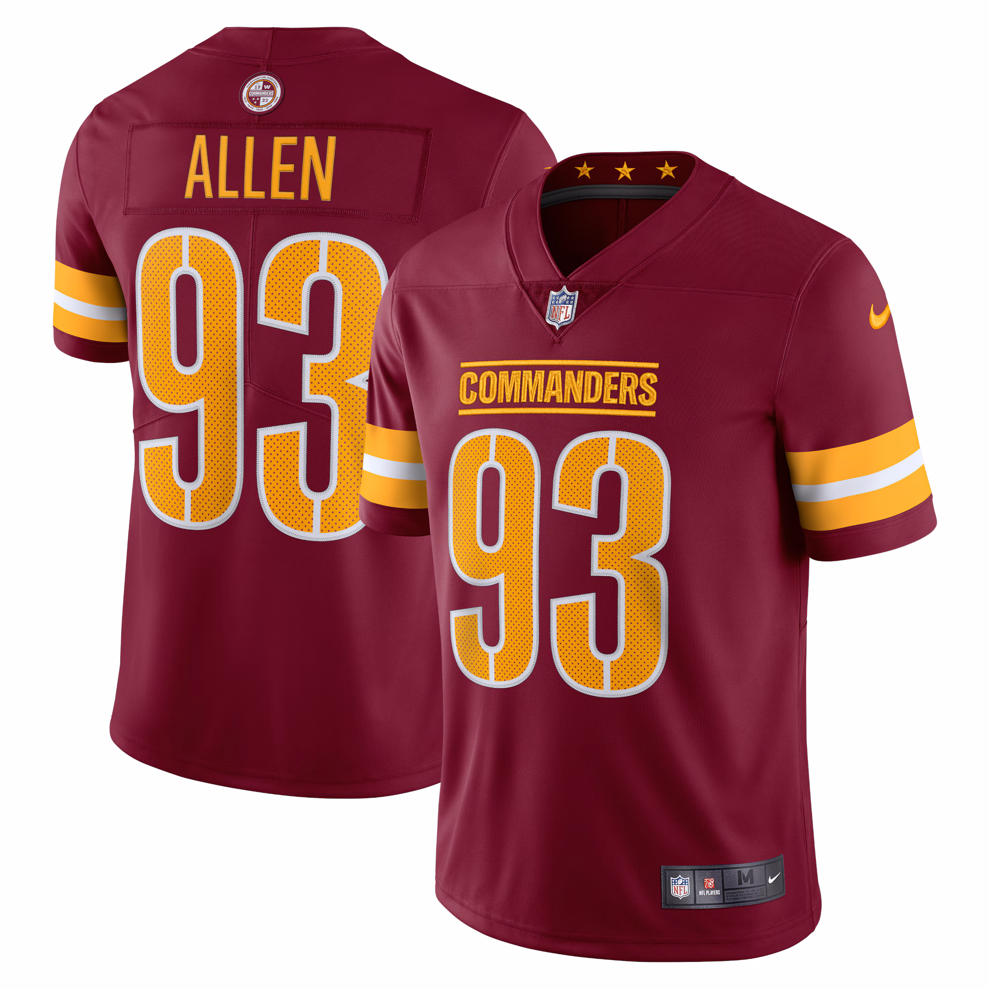 Jonathan Allen Washington Commanders Vapor Limited Jersey - Burgundy