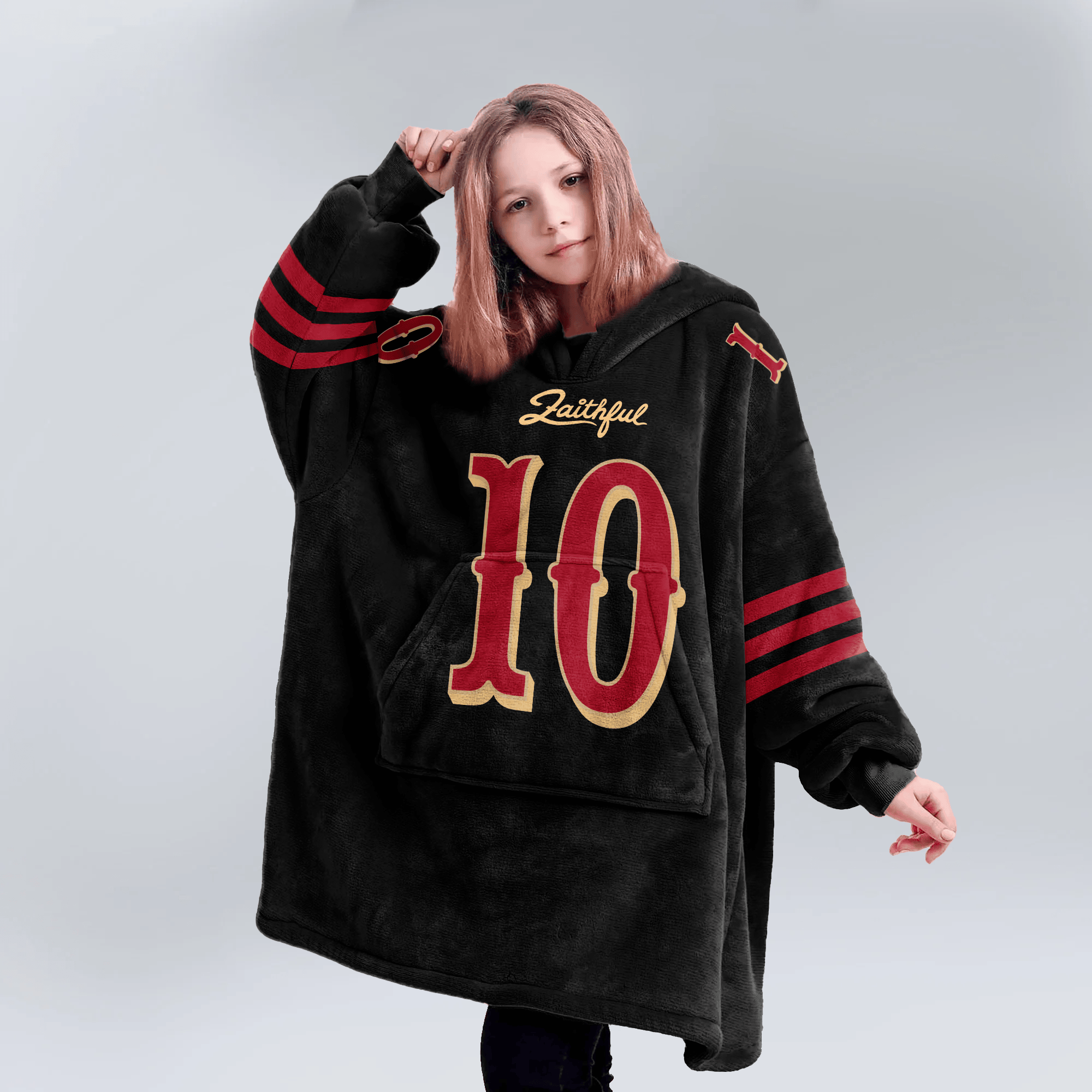 M.J 10 San Francisco 49ers Football Unisex Blanket Hoodie