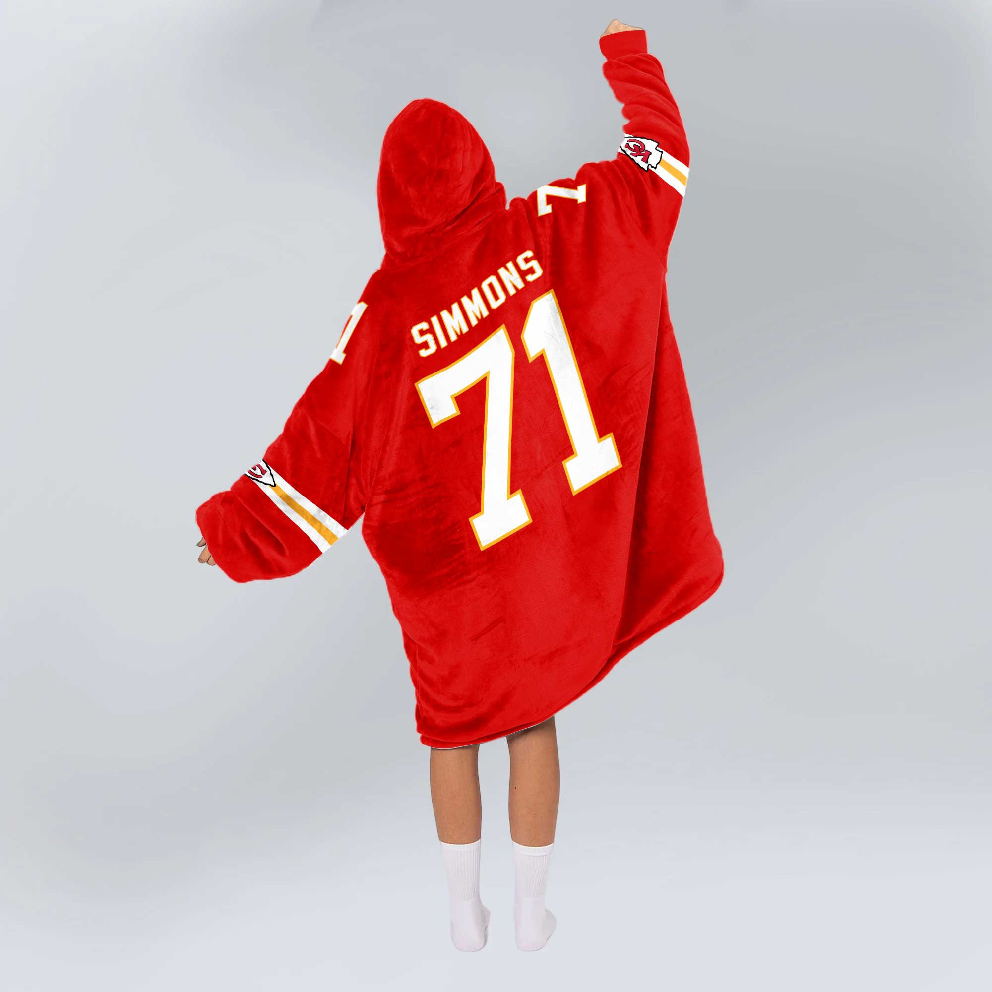 Adult 71 Kansas City Football Unisex Blanket Hoodie