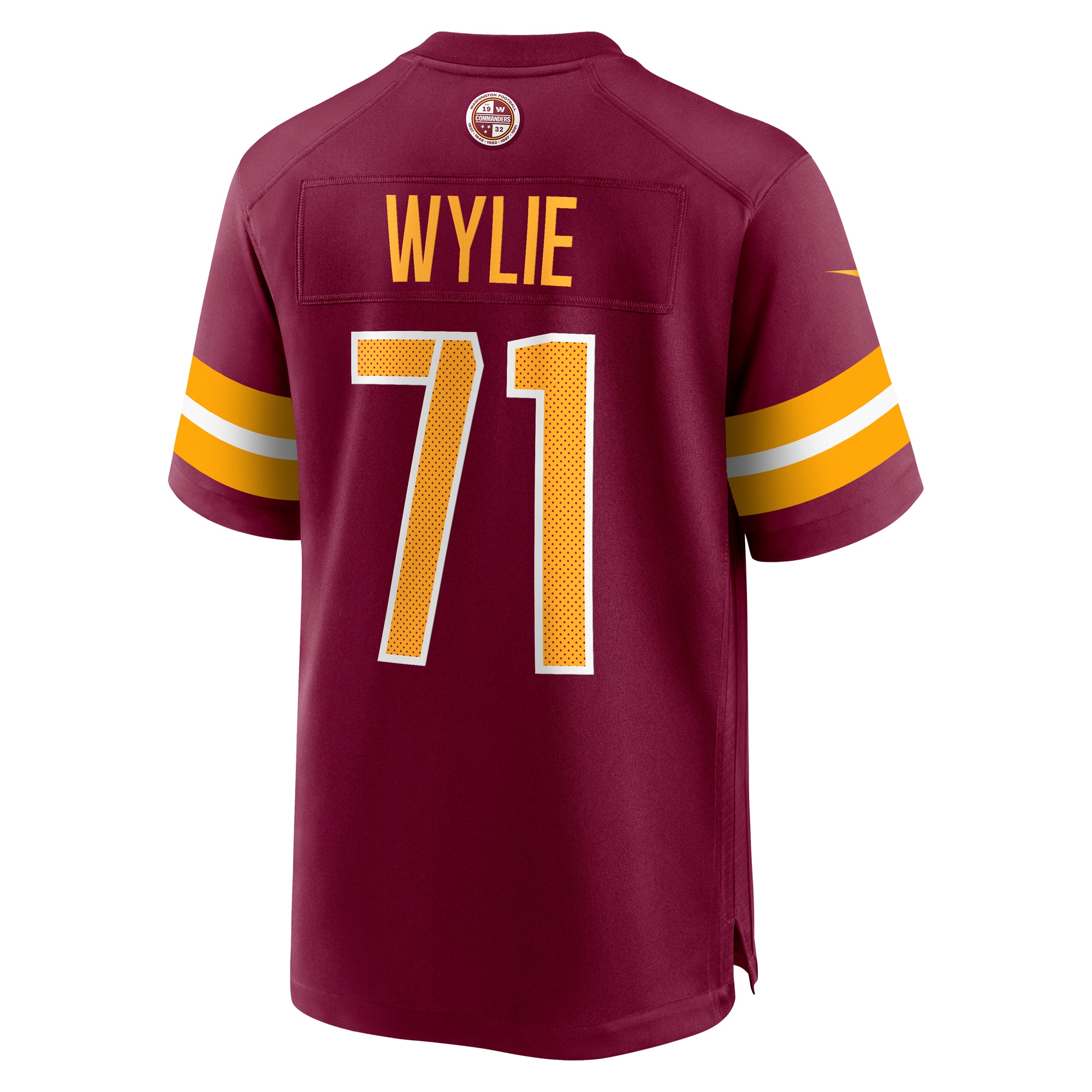 Andrew Wylie Washington Commanders  Game Player Jersey - Burgundy