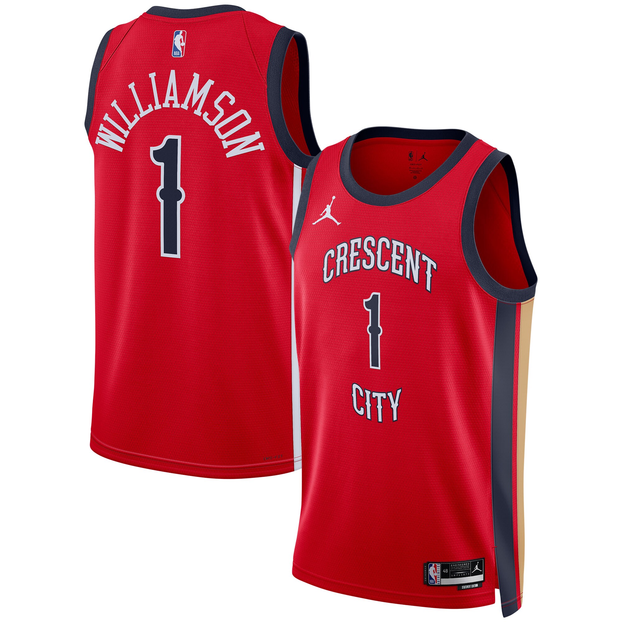 Zion Williamson New Orleans Pelicans  Unisex Swingman Jersey - Red - Statement Edition