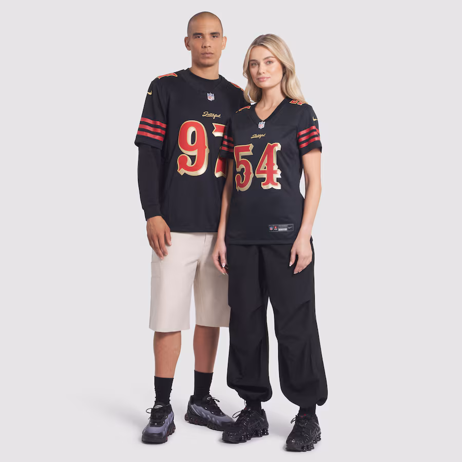 Fred Warner #54 San Francisco 49ers Women's 2025 Rivalries Collection Game Jersey - Black