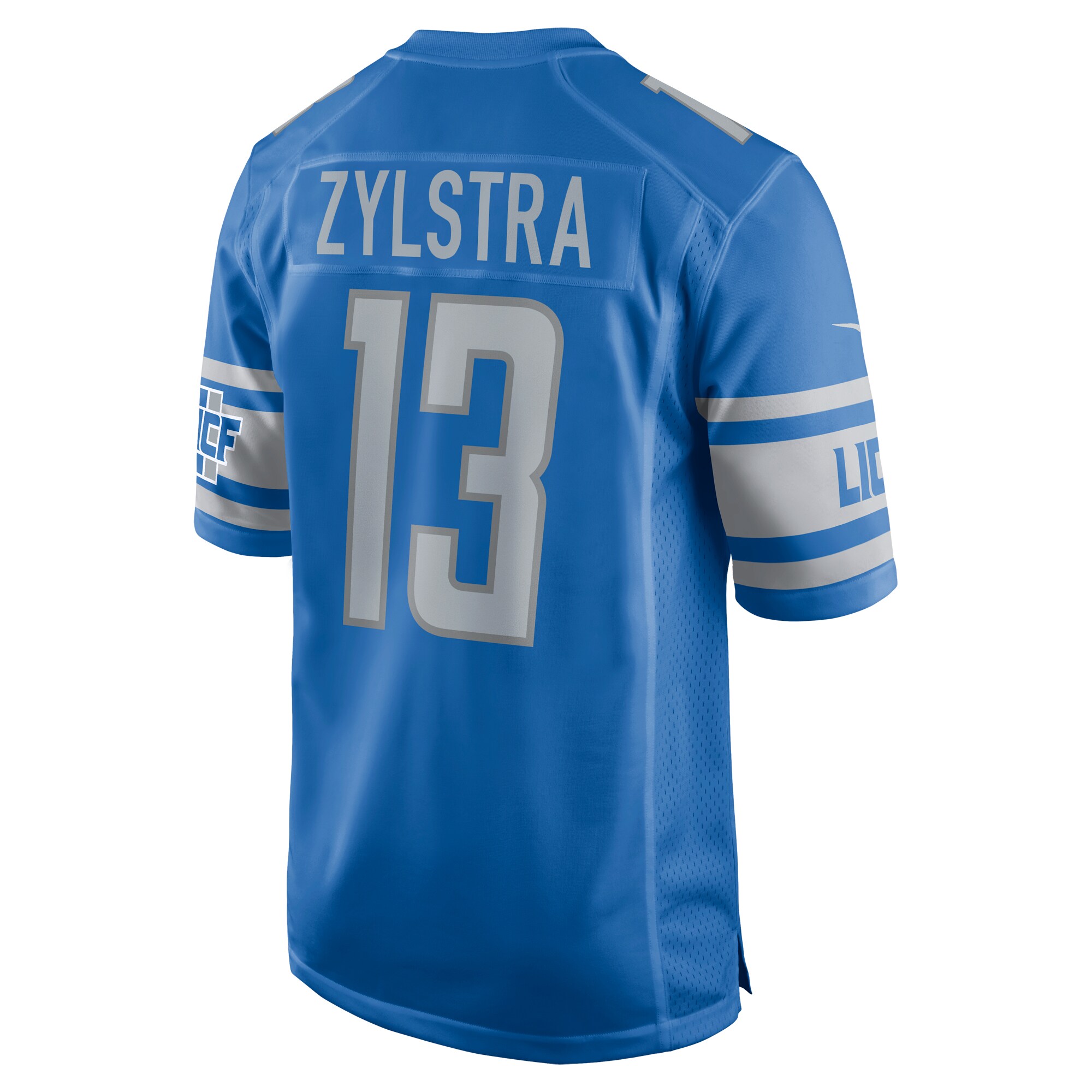 Brandon Zylstra Detroit Lions  Home Game Player Jersey - Blue